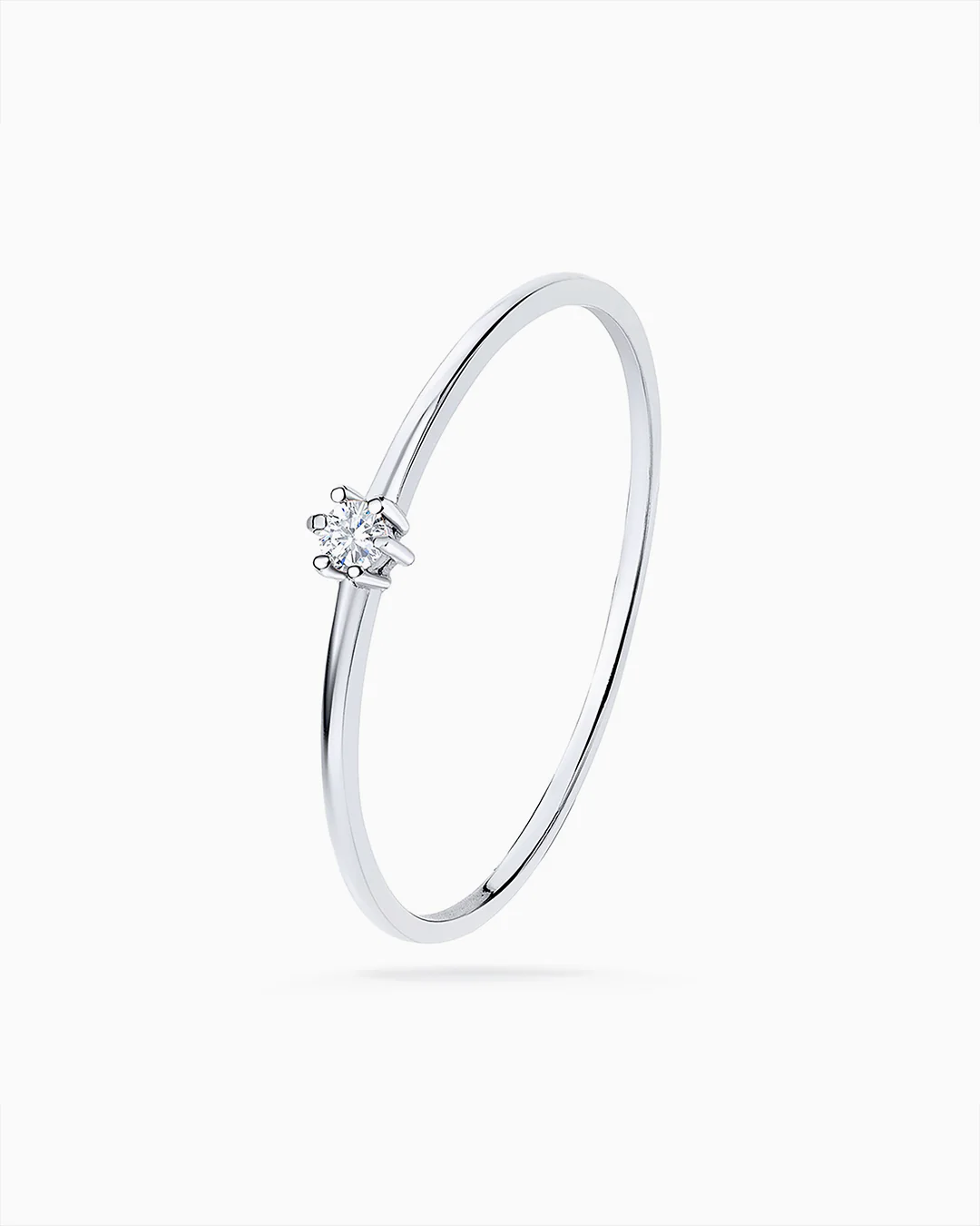 Solitario Petite Diamonds en Oro Blanco de 18 Kt - Image 4