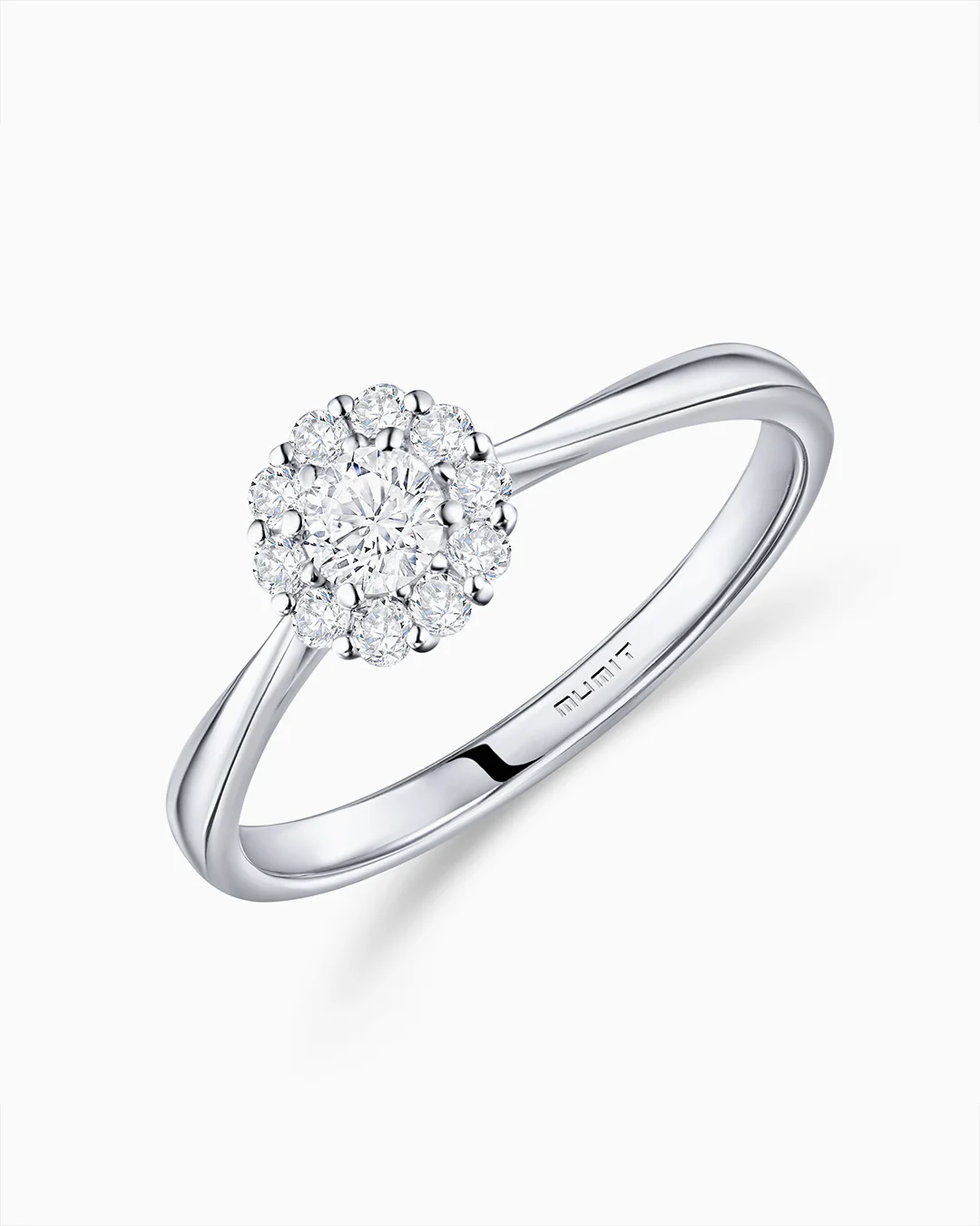 Solitario Rose de Diamantes 0,35 Cts. en Oro Blanco de 18 Kt - Image 5