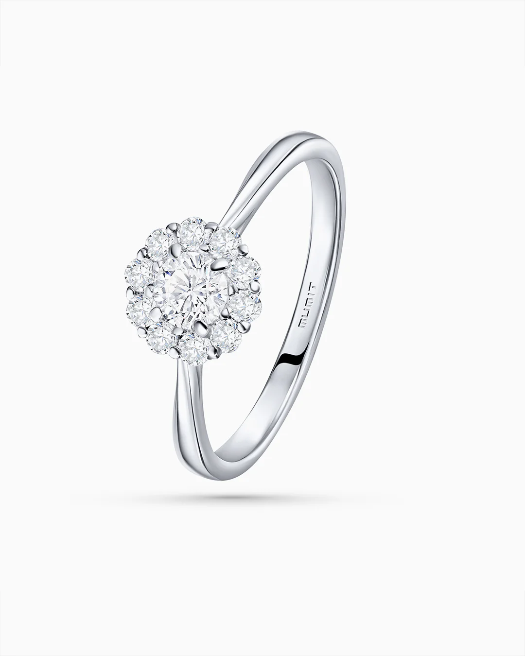 Solitario Rose de Diamantes 0,55 Cts. en Oro Blanco de 18 Kt - Image 3
