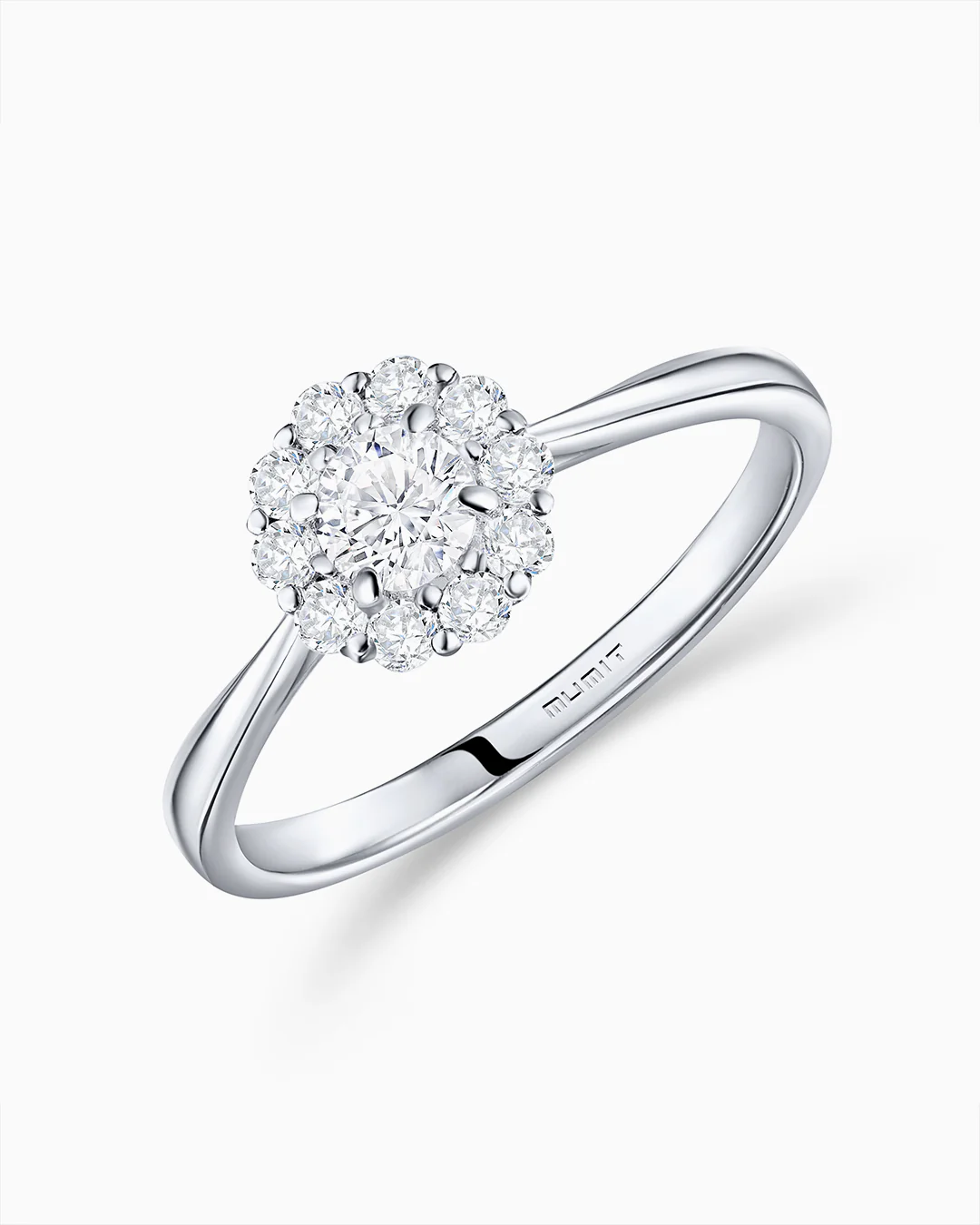 Solitario Rose de Diamantes 0,55 Cts. en Oro Blanco de 18 Kt - Image 4