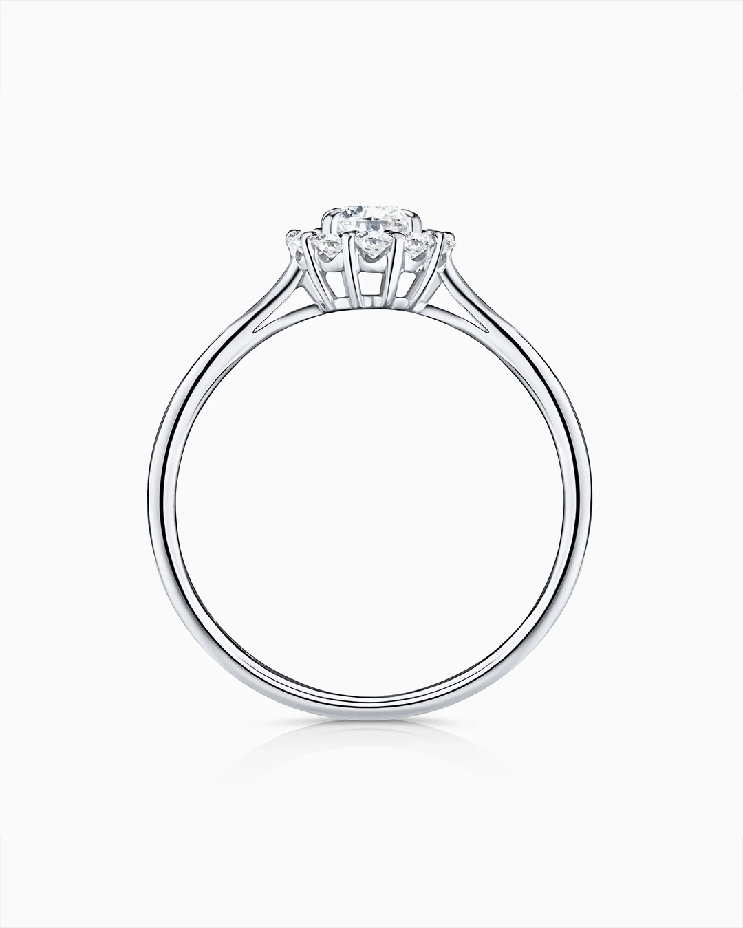 Solitario Rose de Diamantes 0,55 Cts. en Oro Blanco de 18 Kt - Image 5