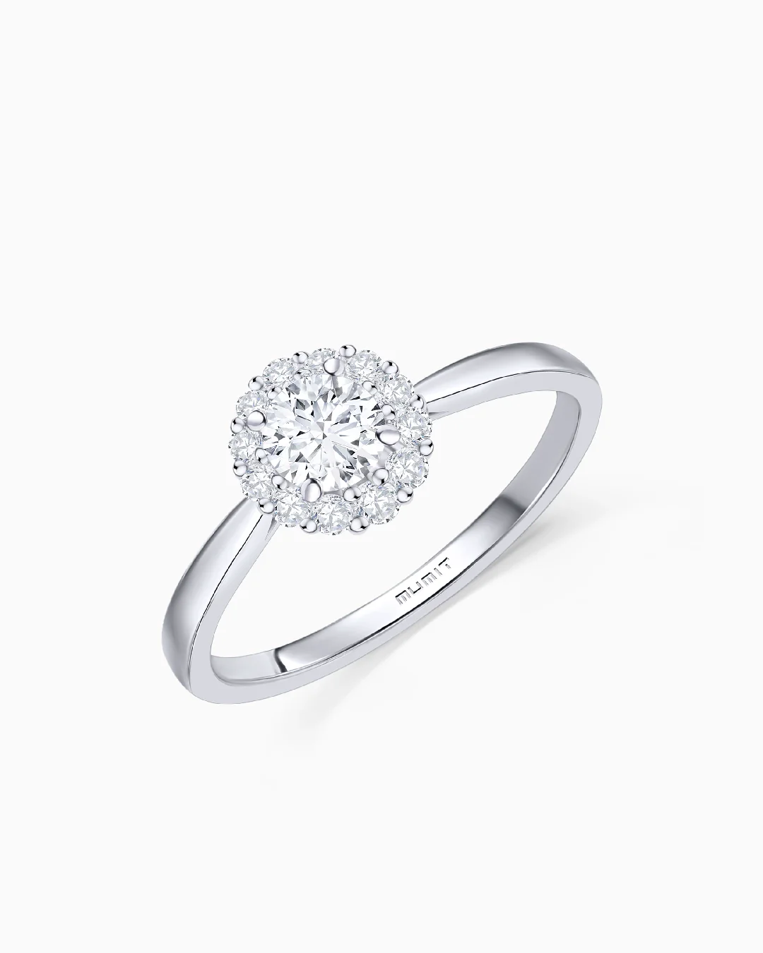 Solitario Rose de Diamantes 0,65 Cts. en Oro Blanco de 18 Kt - Image 3
