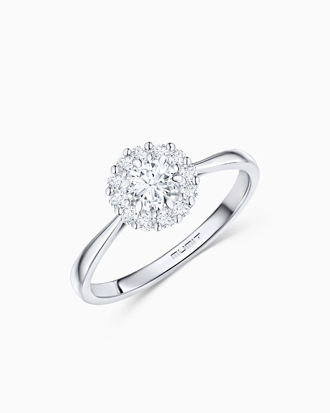 Solitario Rose de Diamantes 0,75 Cts. en Oro Blanco de 18 Kt - Image 3