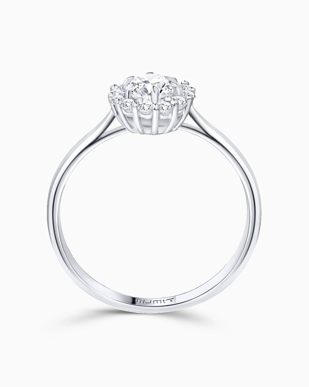 Solitario Rose de Diamantes 0,75 Cts. en Oro Blanco de 18 Kt - Image 4