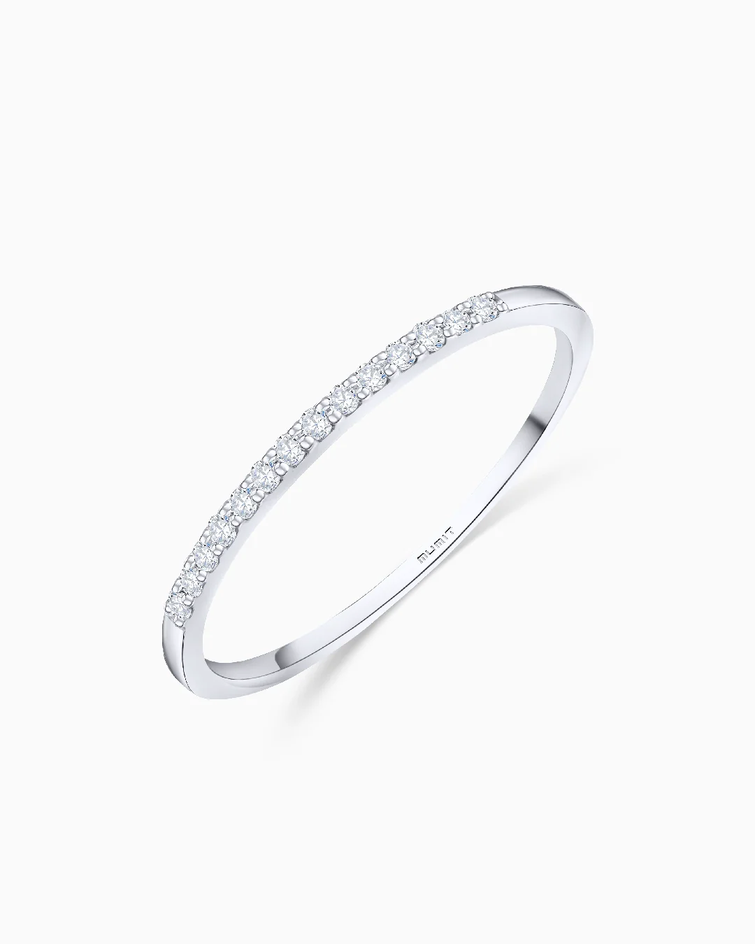 Sortija Alianza Alina de Diamantes 0,12 Cts. en Oro Blanco de 18 Kt - Image 4