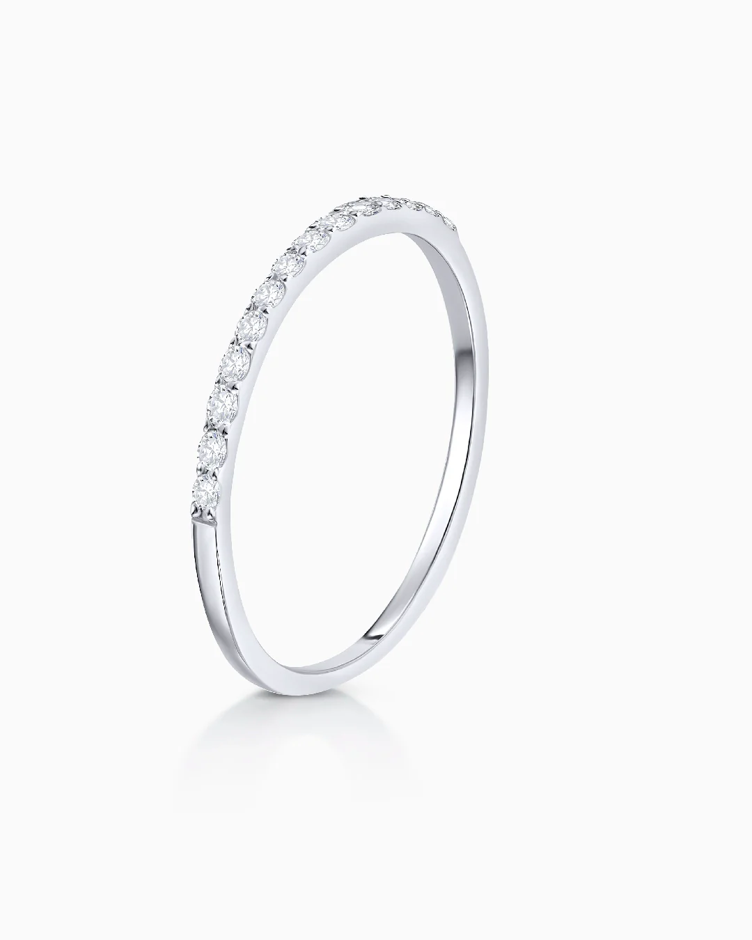 Sortija Alianza Alina de Diamantes 0,12 Cts. en Oro Blanco de 18 Kt - Image 5