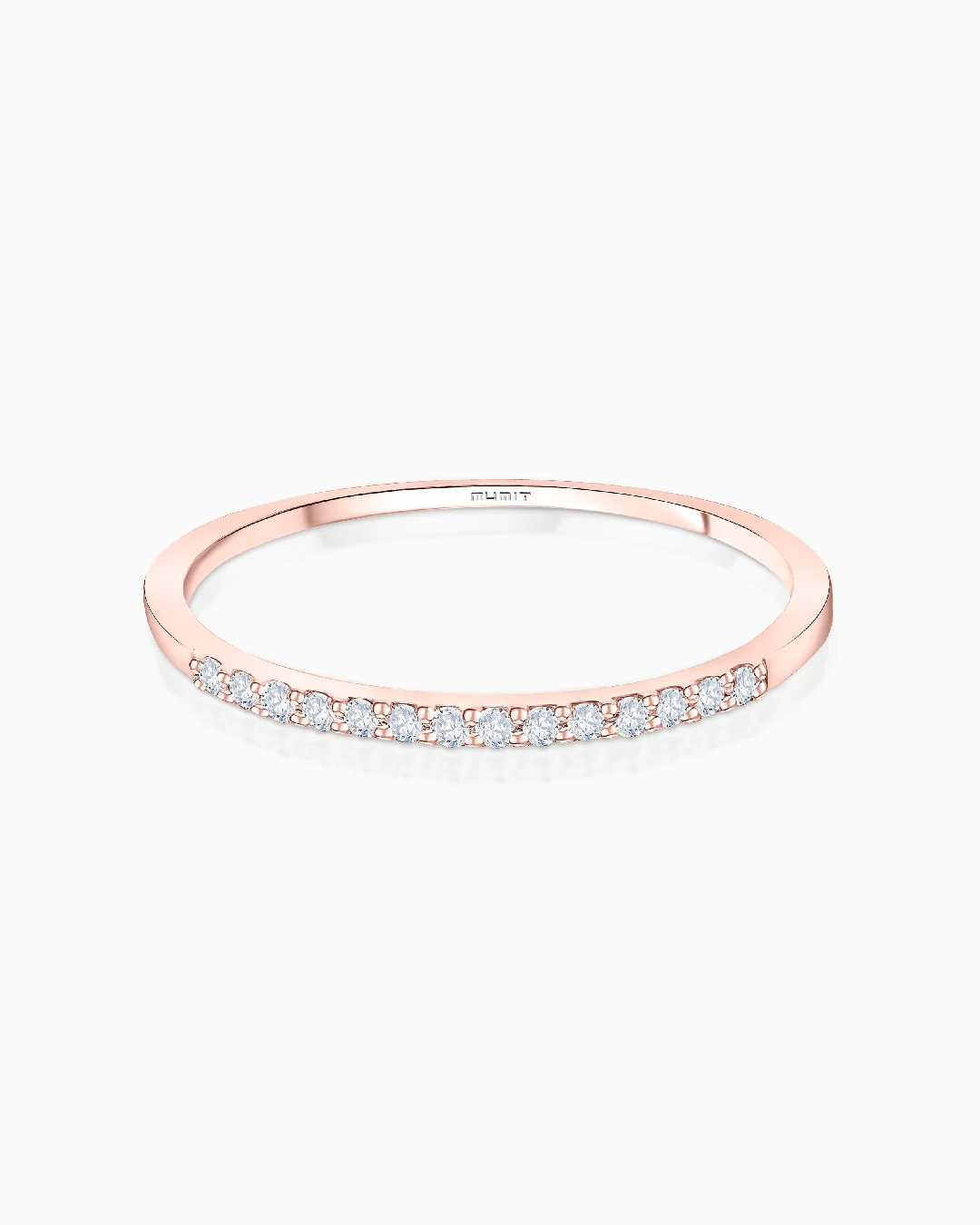 Sortija Alianza Alina de Diamantes 0,12 Cts. en Oro Rosa de 18 Kt