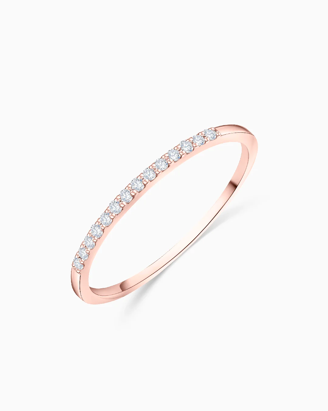 Sortija Alianza Alina de Diamantes 0,12 Cts. en Oro Rosa de 18 Kt - Image 4
