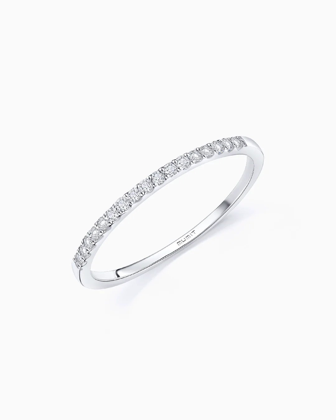 Sortija Alianza Alina de Diamantes 0,15 Cts. en Oro Blanco de 18 Kt - Image 3