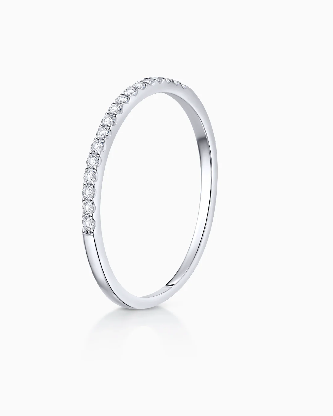 Sortija Alianza Alina de Diamantes 0,15 Cts. en Oro Blanco de 18 Kt - Image 4