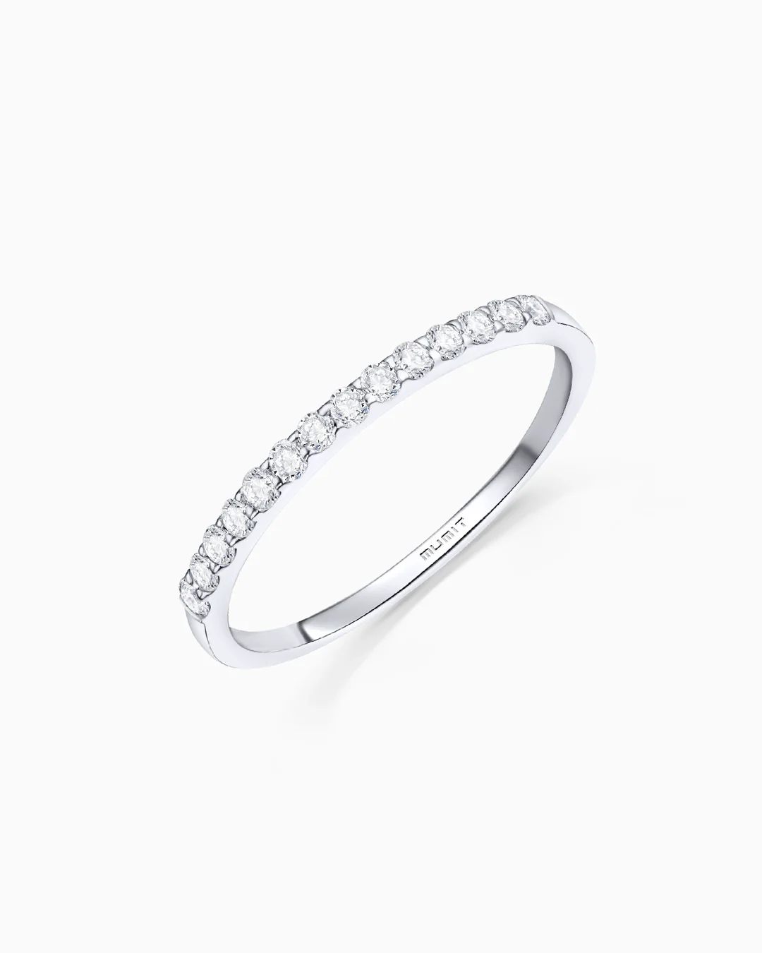 Sortija Alianza Alina de Diamantes 0,23 Cts. en Oro Blanco de 18 Kt - Image 3