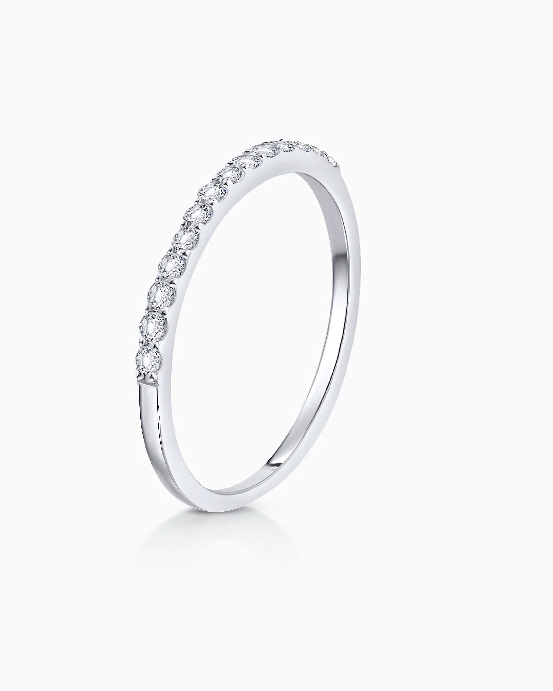 Sortija Alianza Alina de Diamantes 0,23 Cts. en Oro Blanco de 18 Kt - Image 4