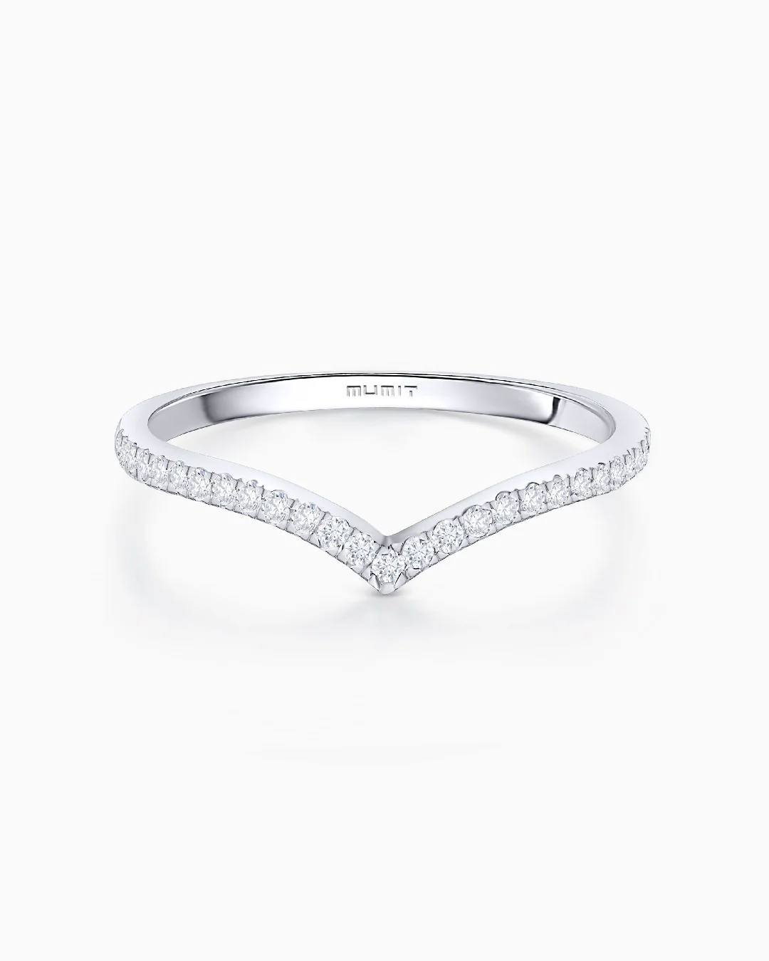 Sortija Alianza Ninette de Diamantes 0,17 Cts. en Oro Blanco de 18 Kt