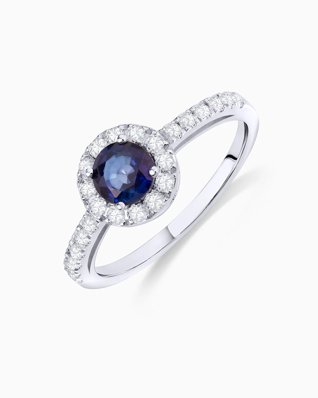 Sortija Anette de Zafiro y Diamantes en Oro Blanco de 18 Kt - Image 4
