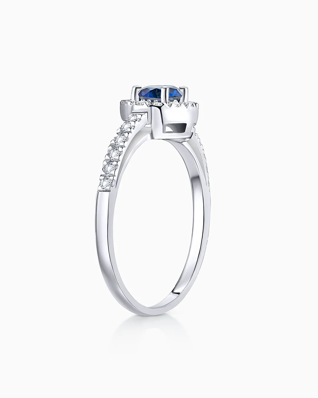 Sortija Anette de Zafiro y Diamantes en Oro Blanco de 18 Kt - Image 8