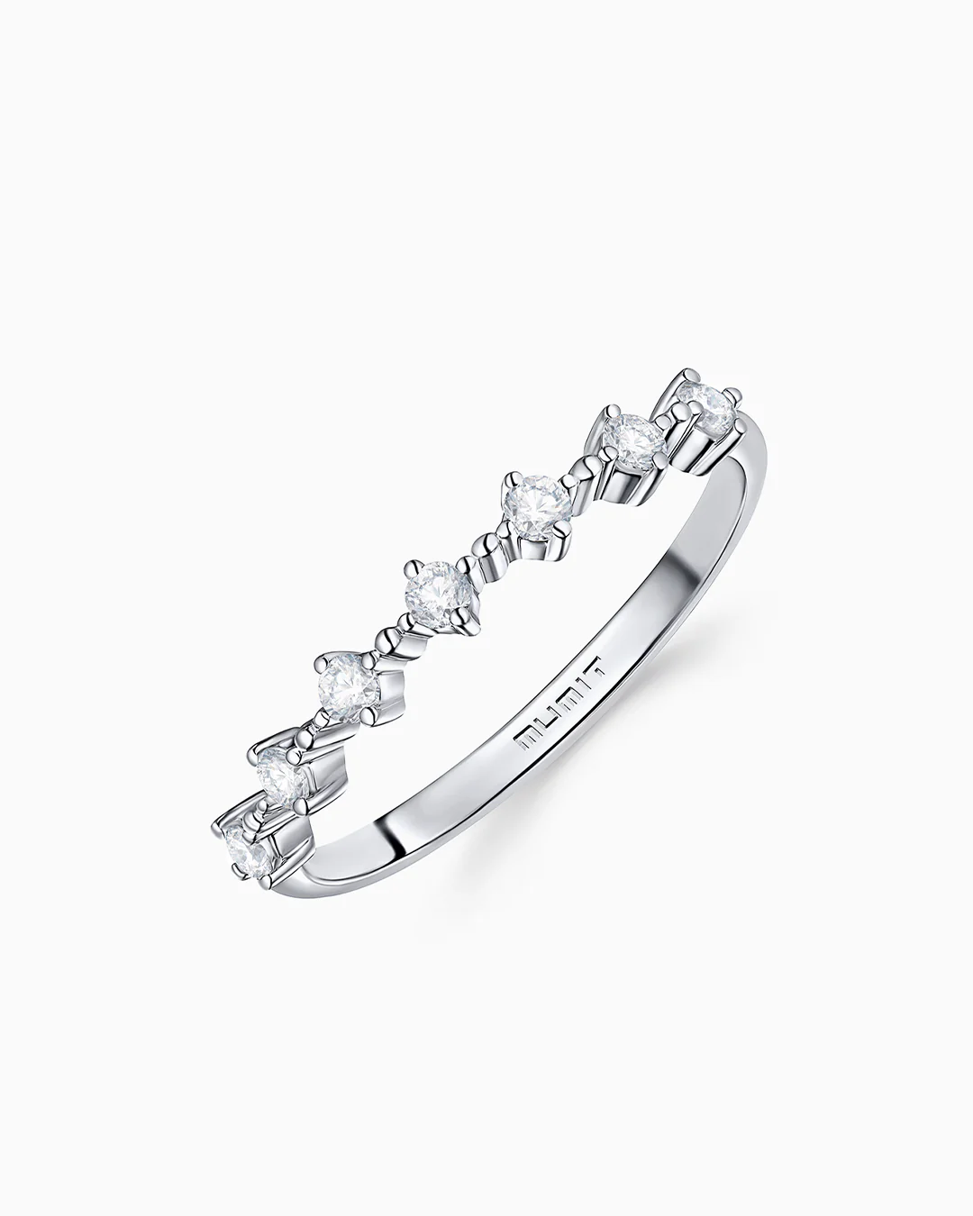 Sortija Anwen de Diamantes en Oro Blanco de 18 Kt