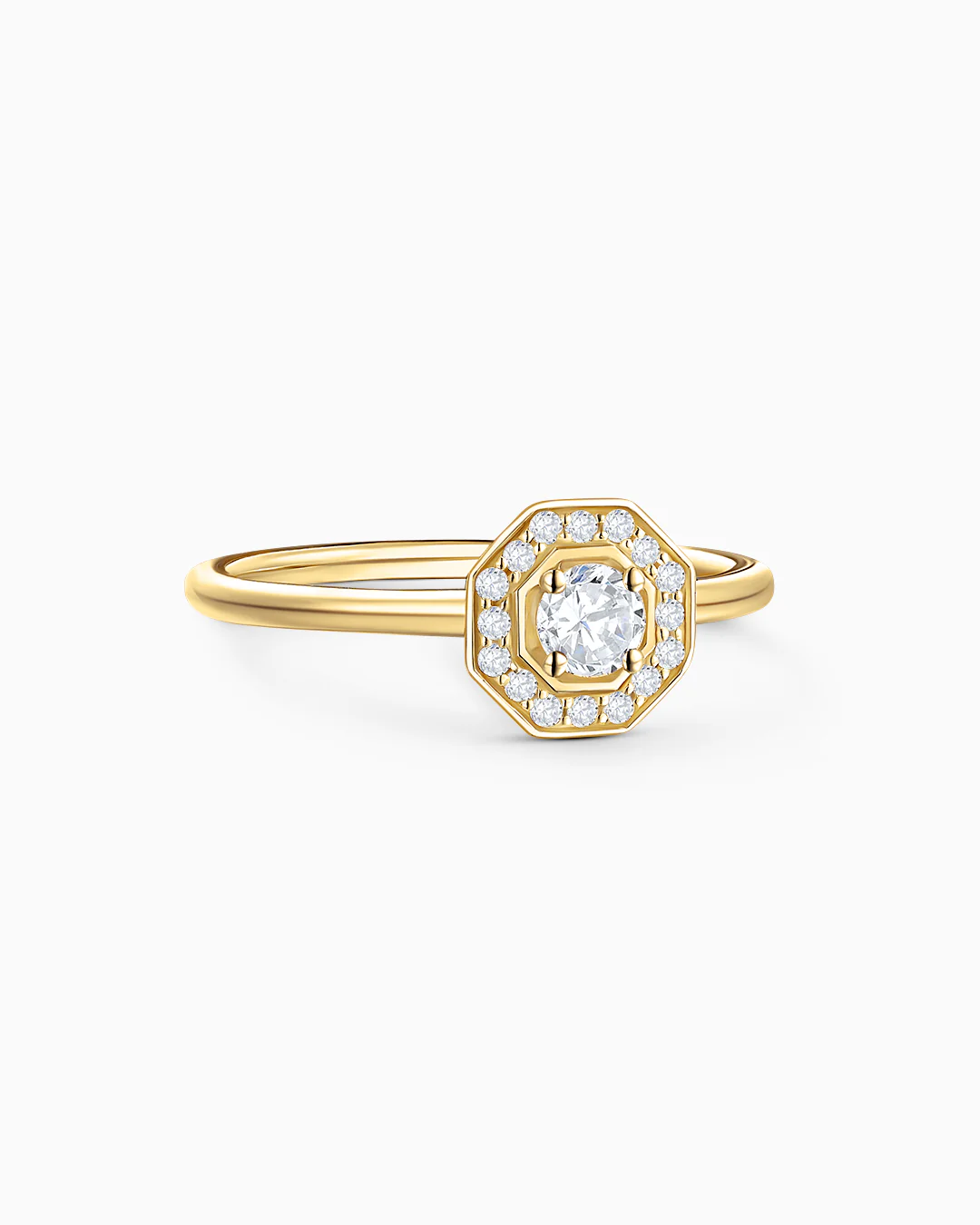 Sortija Art Deco Belle de Diamantes 0,30 Cts. en Oro Amarillo de 18 Kt - Image 4