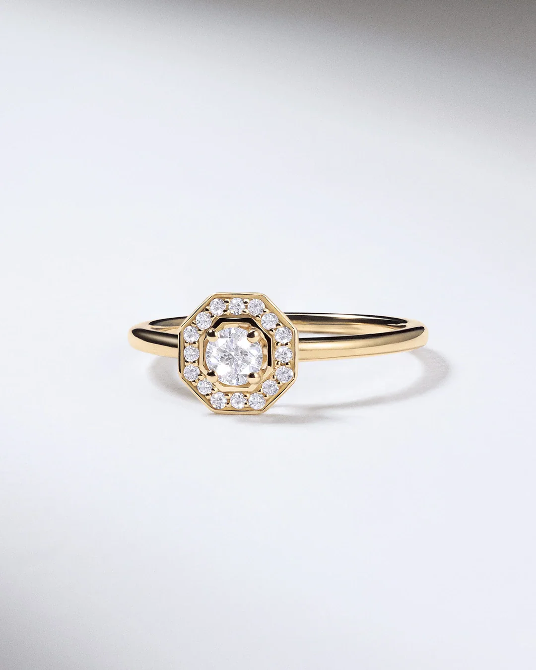 Sortija Art Deco Belle de Diamantes 0,30 Cts. en Oro Amarillo de 18 Kt - Image 5