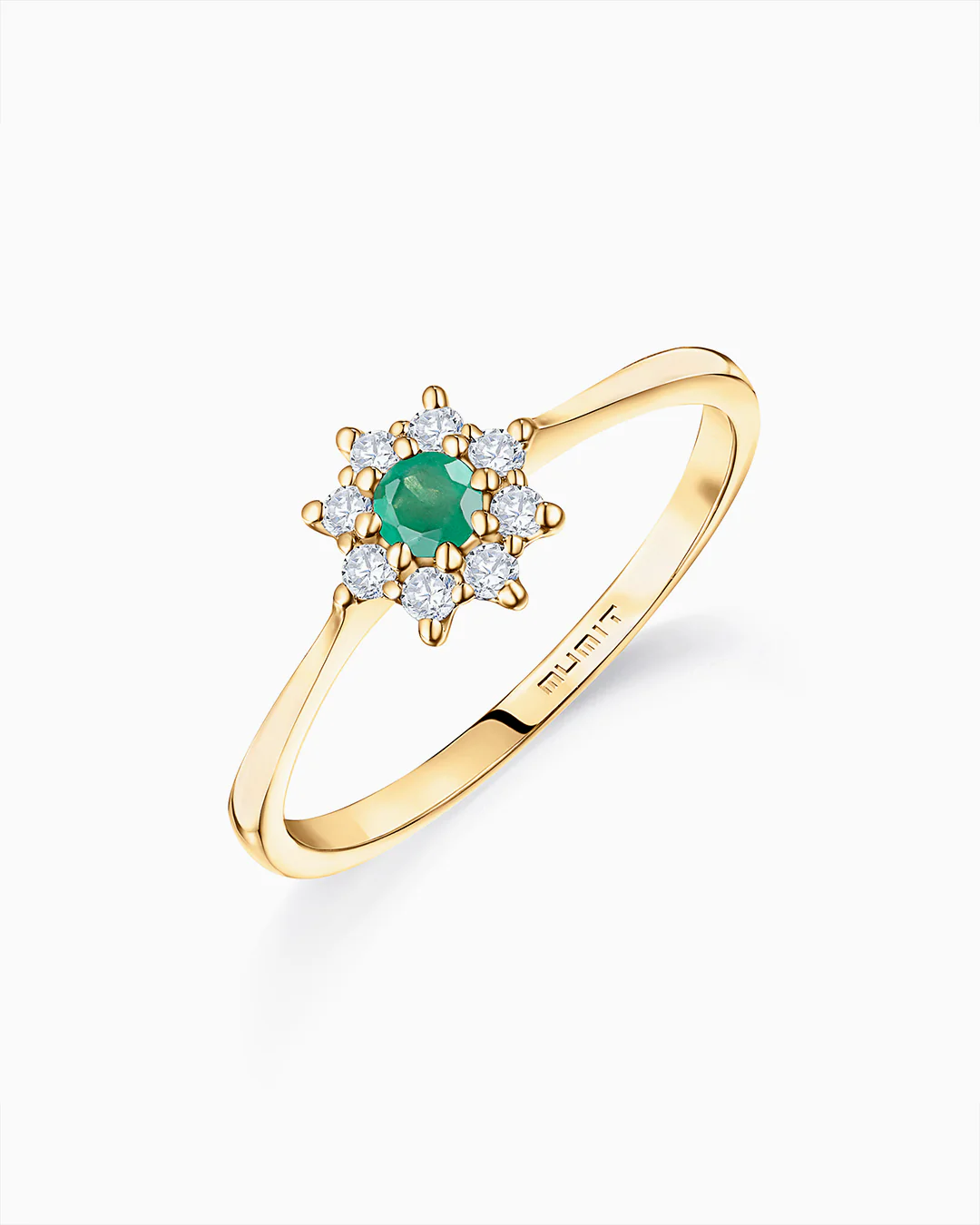 Sortija Astrid de Esmeralda y Diamantes en Oro Amarillo de 18 Kt - Image 3