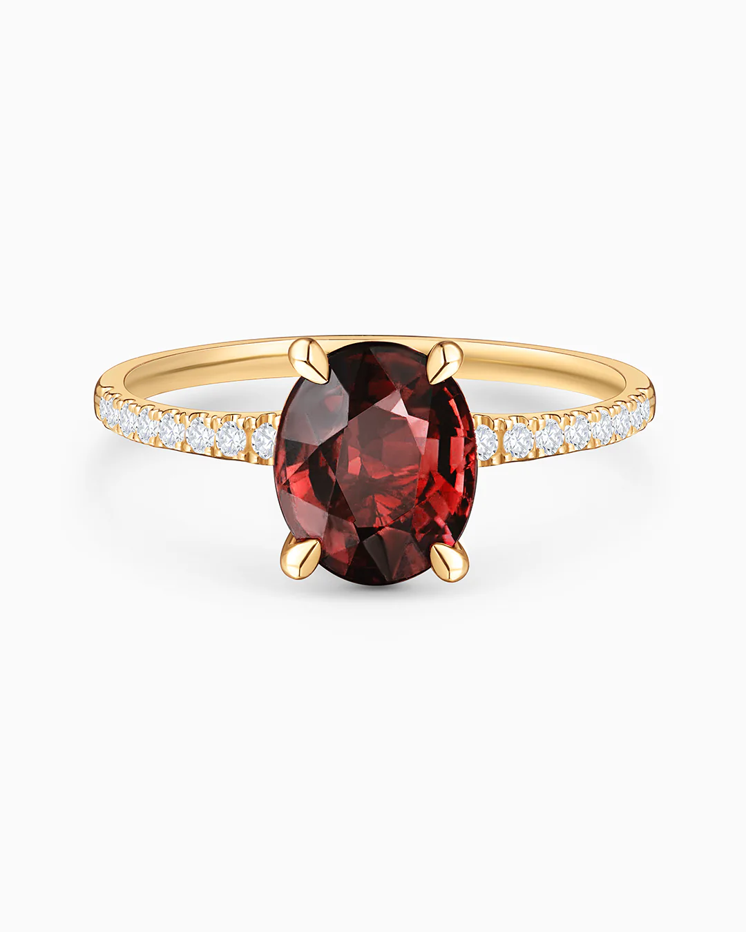 Sortija Aurora de Turmalina y Diamantes en Oro Amarillo de 18 Kt