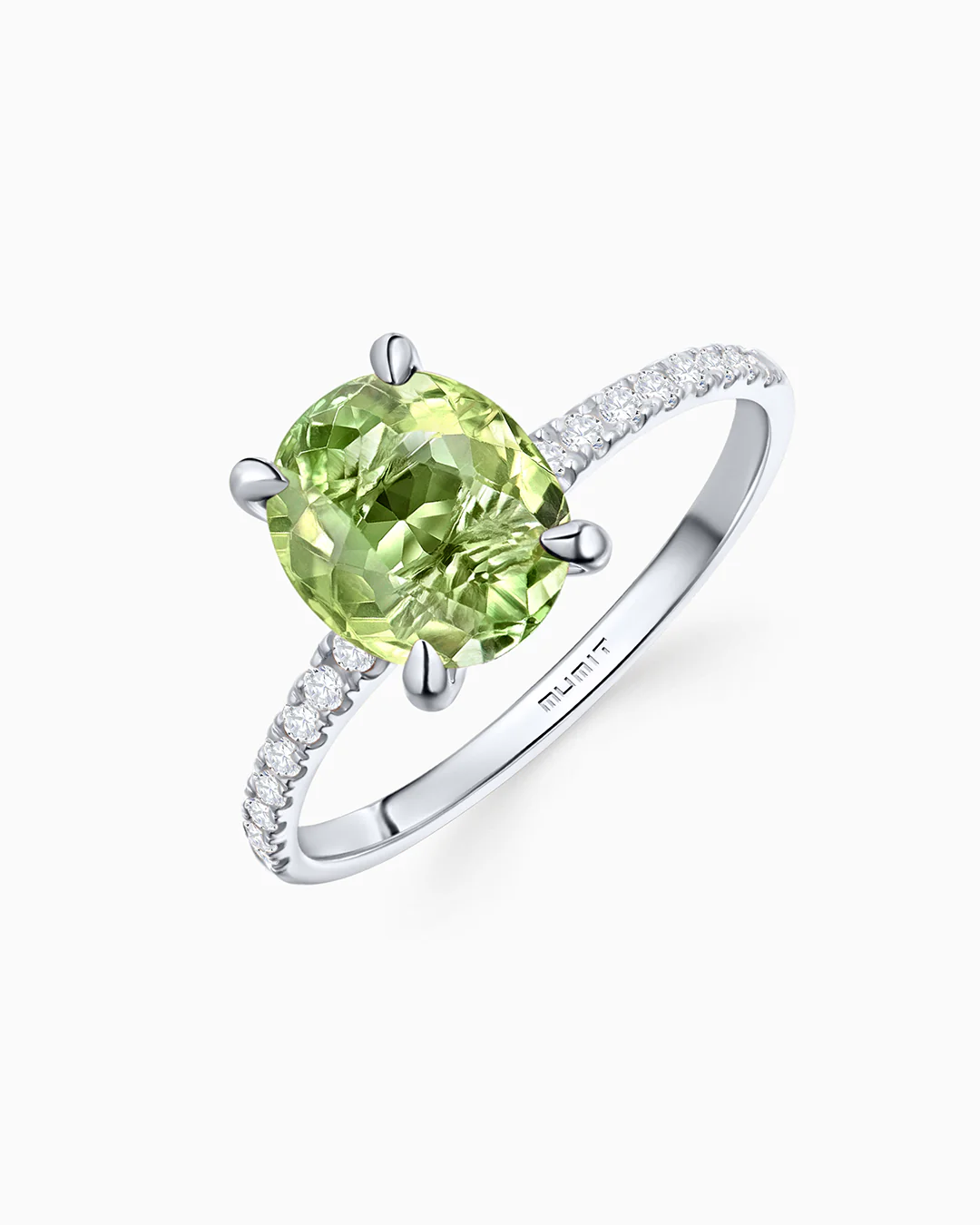 Sortija Aurora de Turmalina y Diamantes en Oro Blanco de 18 Kt - Image 4