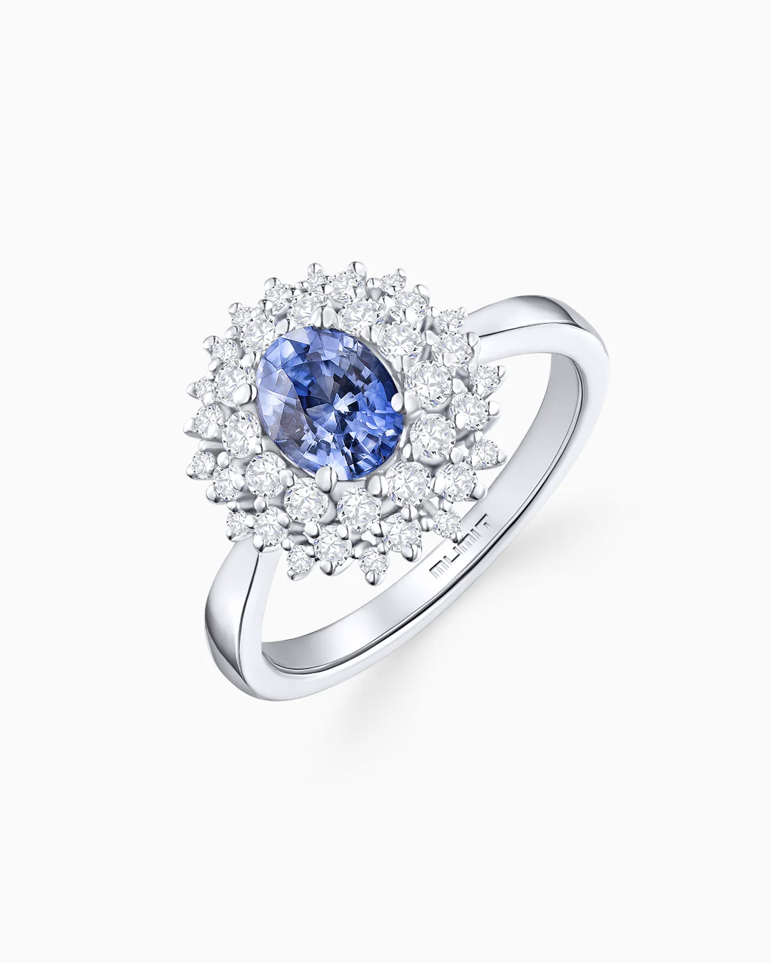 Sortija Blooms of Ceylon de Zafiro y Diamantes en Oro Blanco de 18 Kt - Image 3