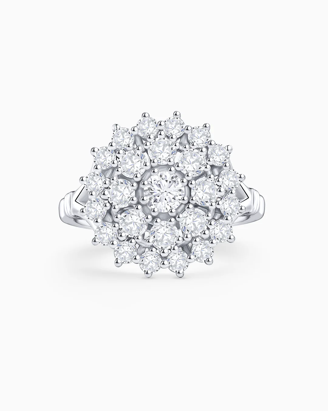Sortija Blossom de Diamantes en Oro Blanco de 18 Kt - Image 4