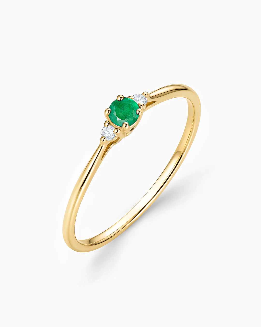 Sortija Bonnie de Esmeralda y Diamantes en Oro Amarillo de 18 Kt - Image 2