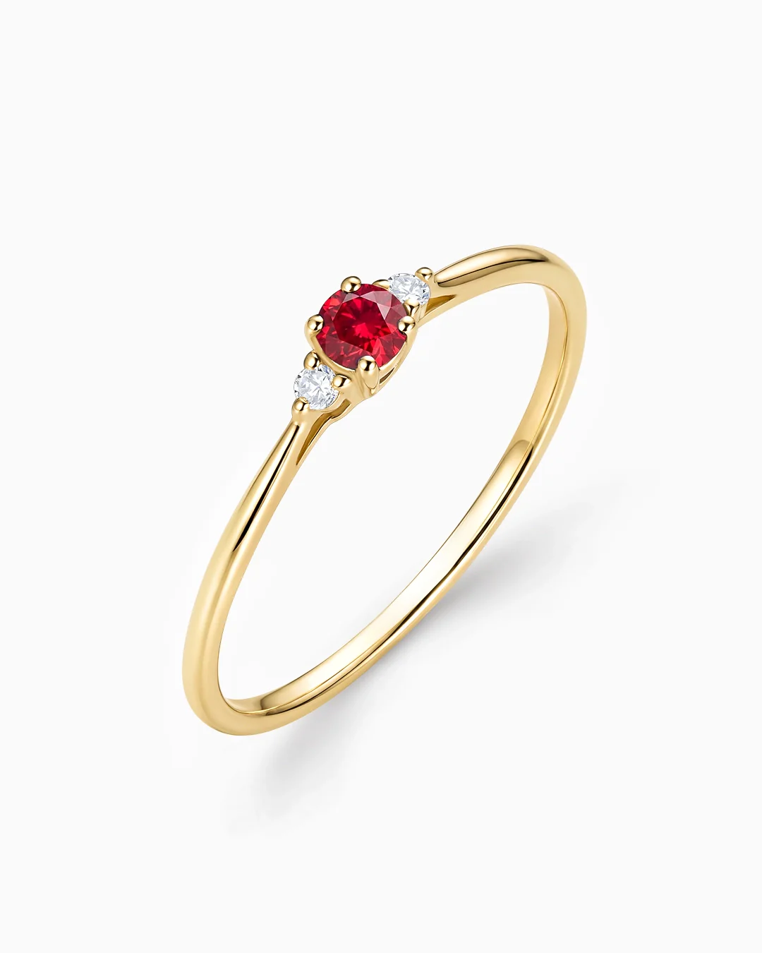 Sortija Bonnie de Rubí y Diamantes en Oro Amarillo de 18 Kt - Image 2