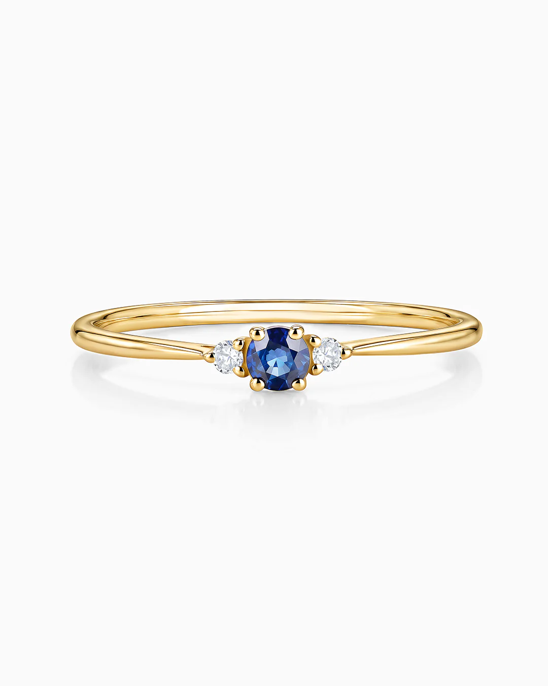 Sortija Bonnie de Zafiro y Diamantes en Oro Amarillo de 18 Kt