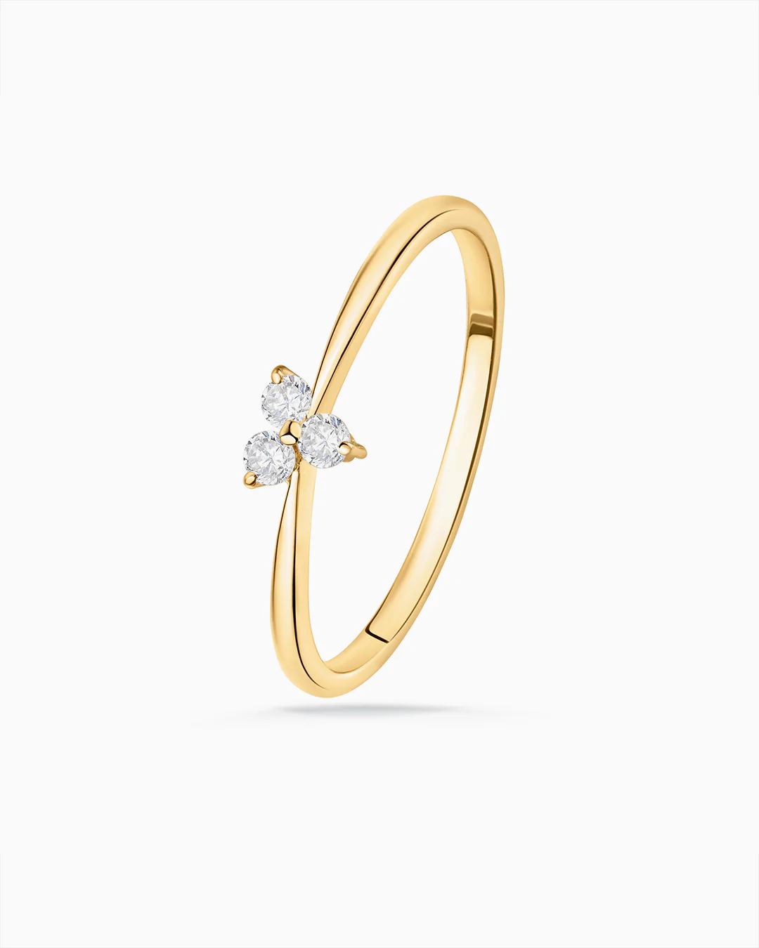 Sortija Clover de Diamantes en Oro Amarillo de 18 Kt - Image 4