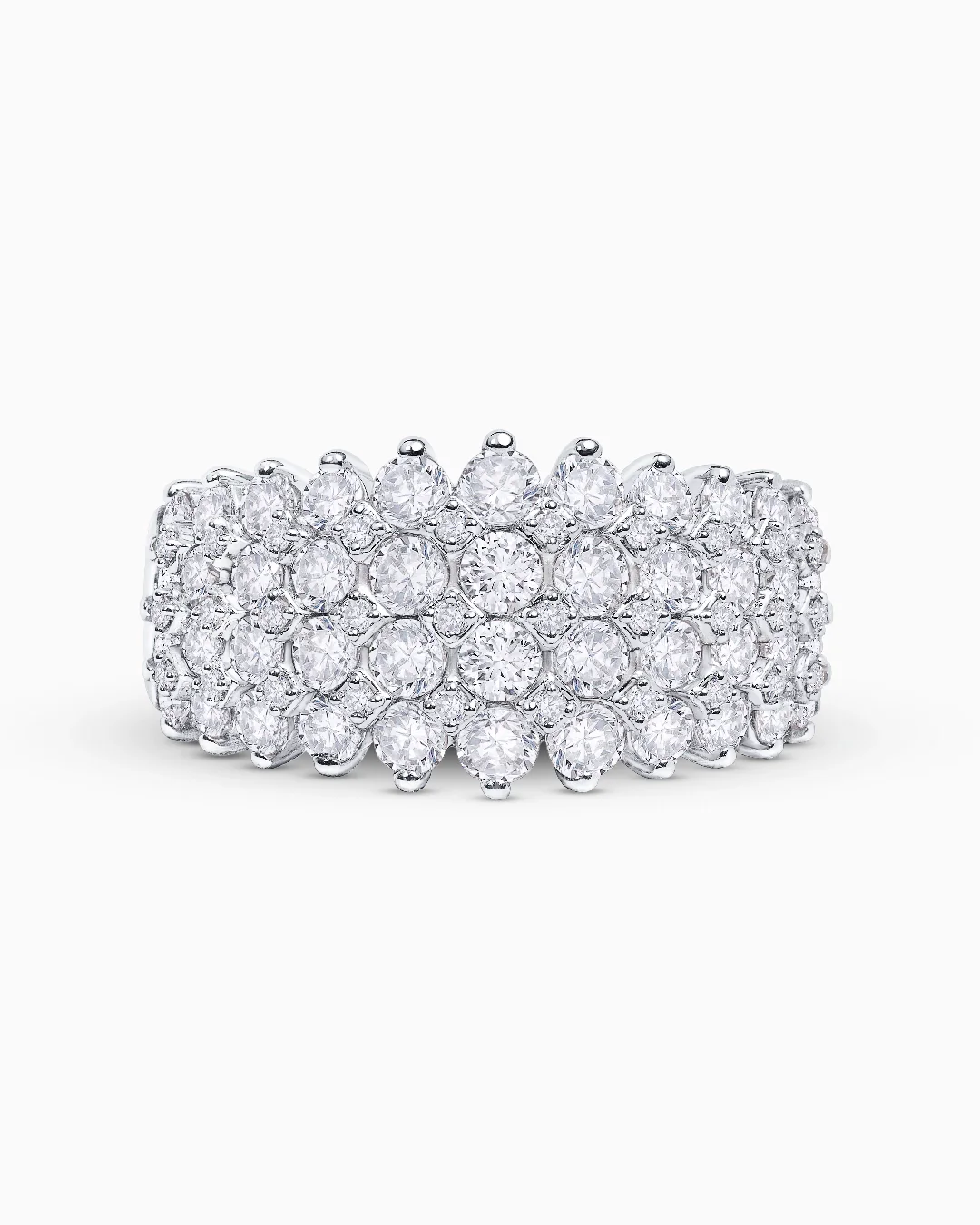 Sortija Colosseo de Diamantes en Oro Blanco de 18 Kt