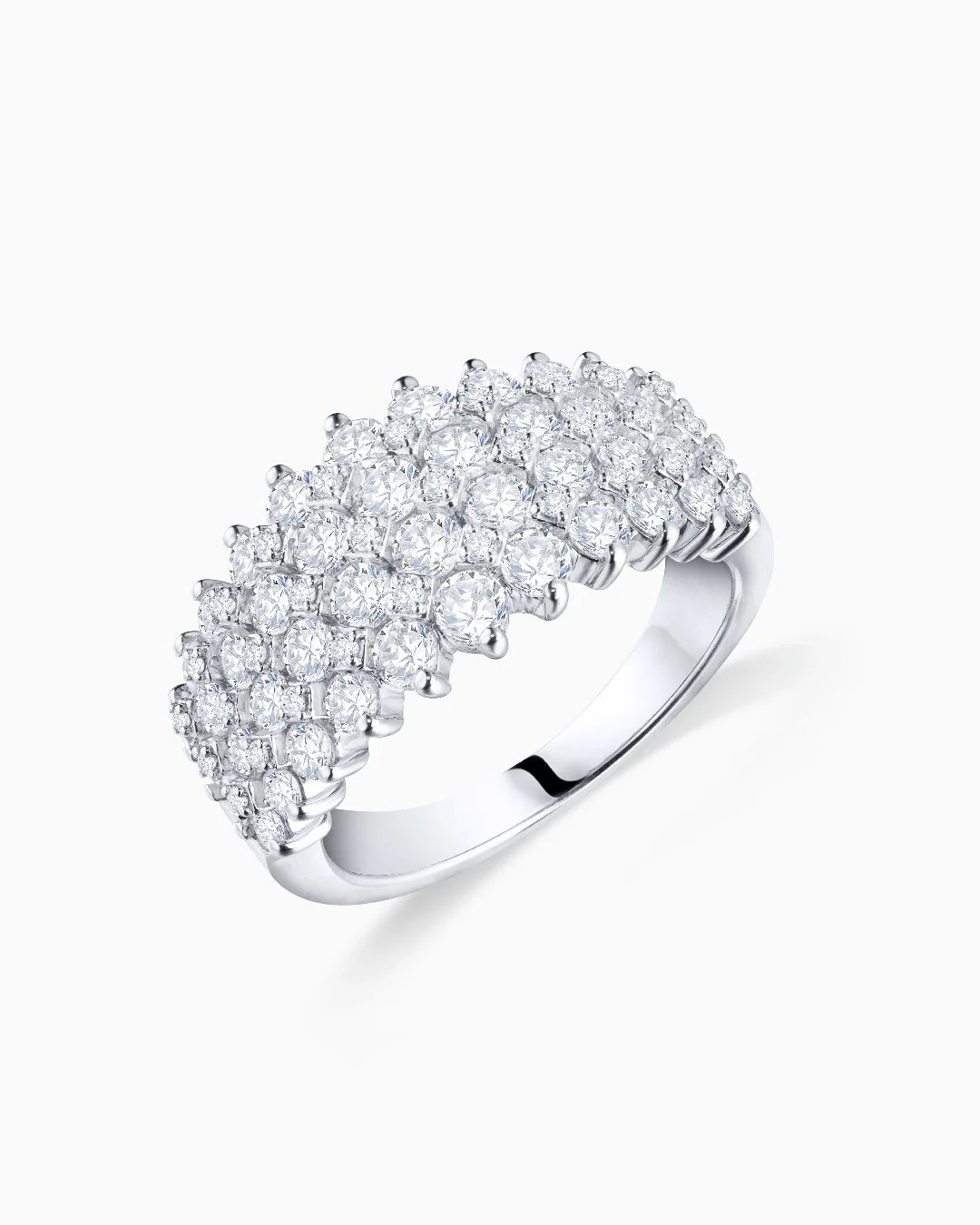 Sortija Colosseo de Diamantes en Oro Blanco de 18 Kt - Image 4