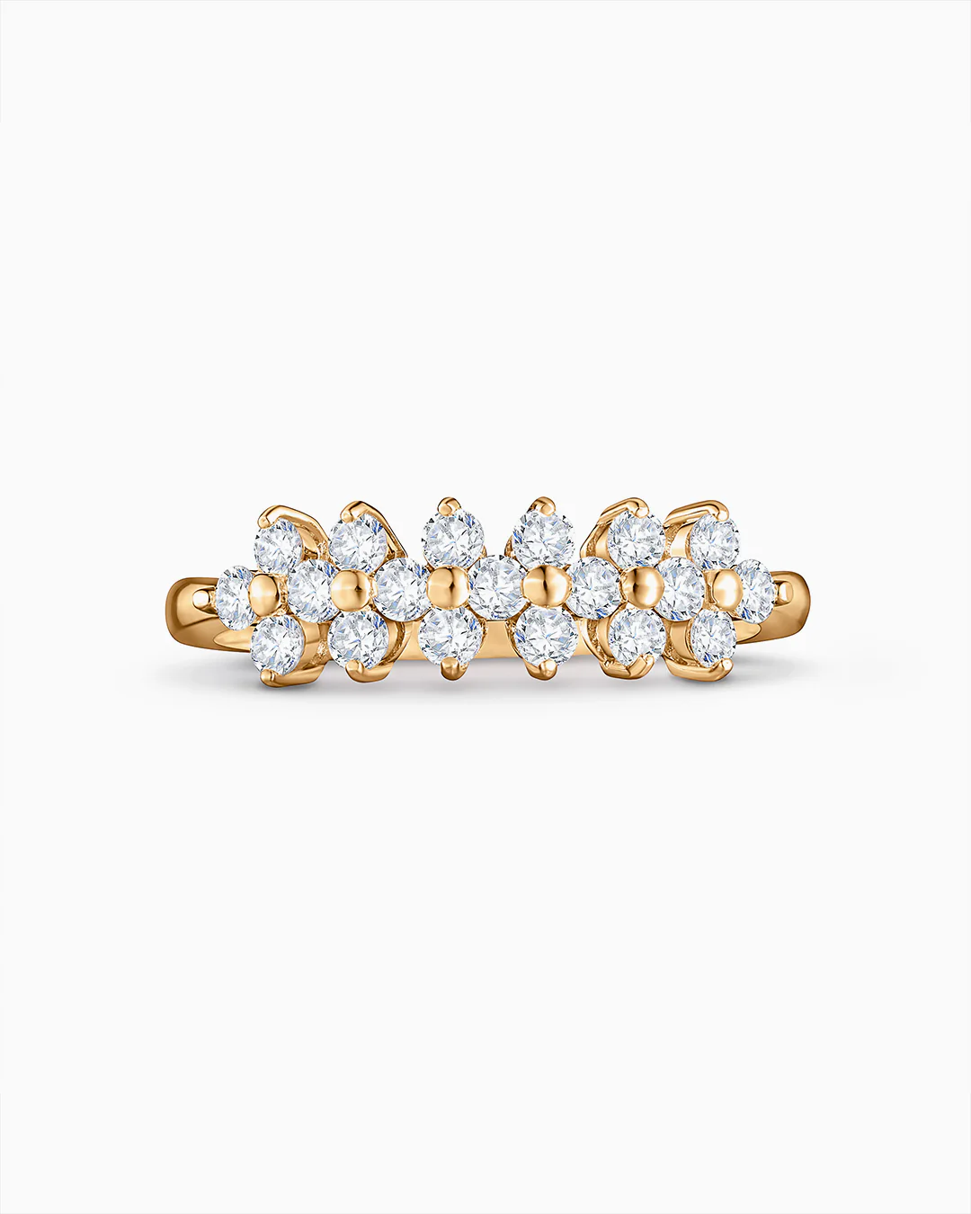 Sortija Cross de Diamantes en Oro Amarillo de 18 Kt - Image 5