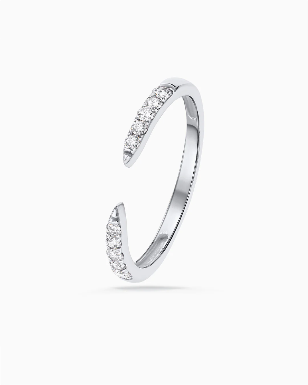 Sortija Cuff Diamonds en Oro Blanco de 18 Kt - Image 4