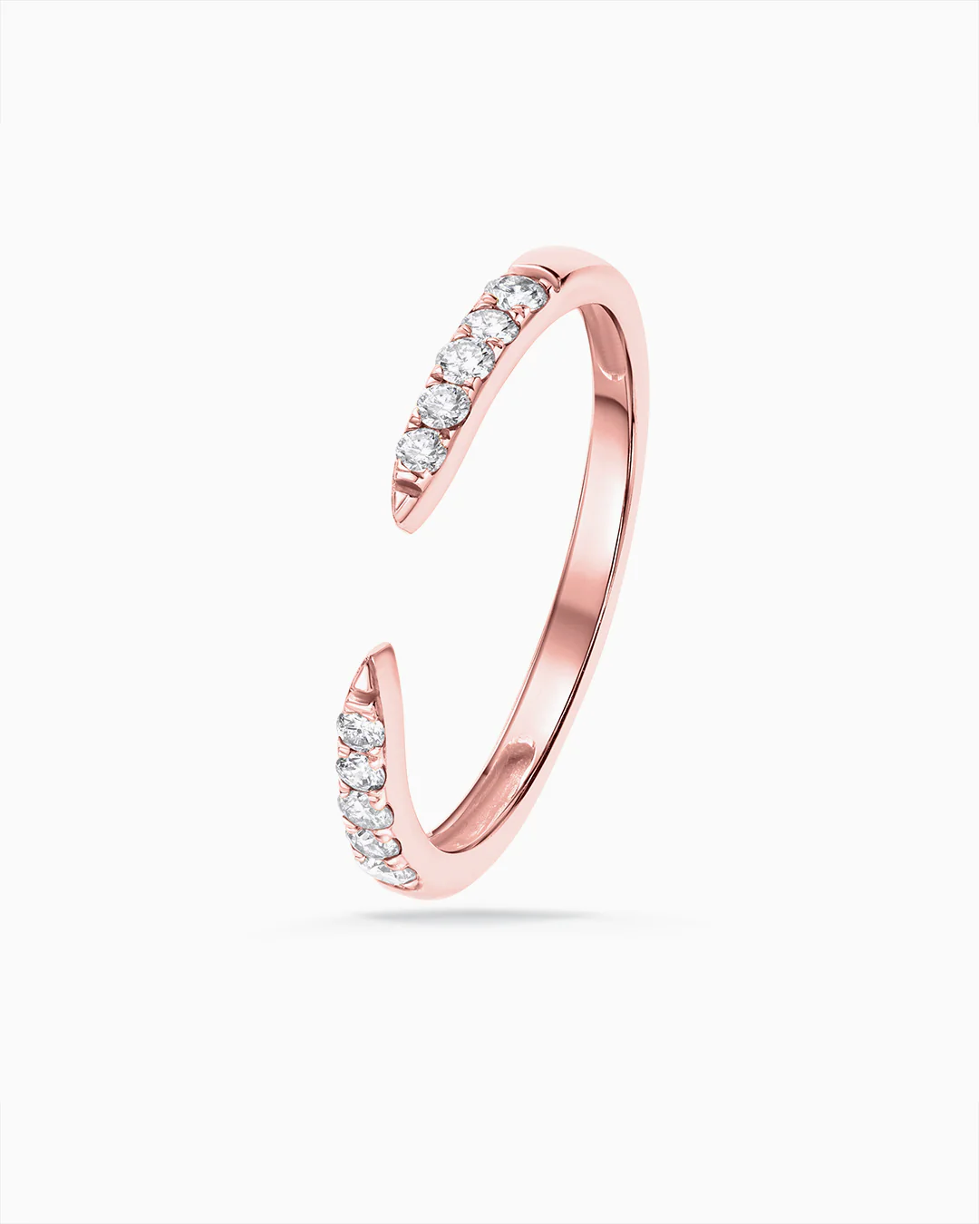 Sortija Cuff Diamonds en Oro Rosa de 18 Kt - Image 4