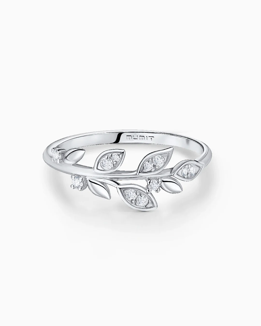 Sortija Dafne de Diamantes en Oro Blanco de 18 Kt