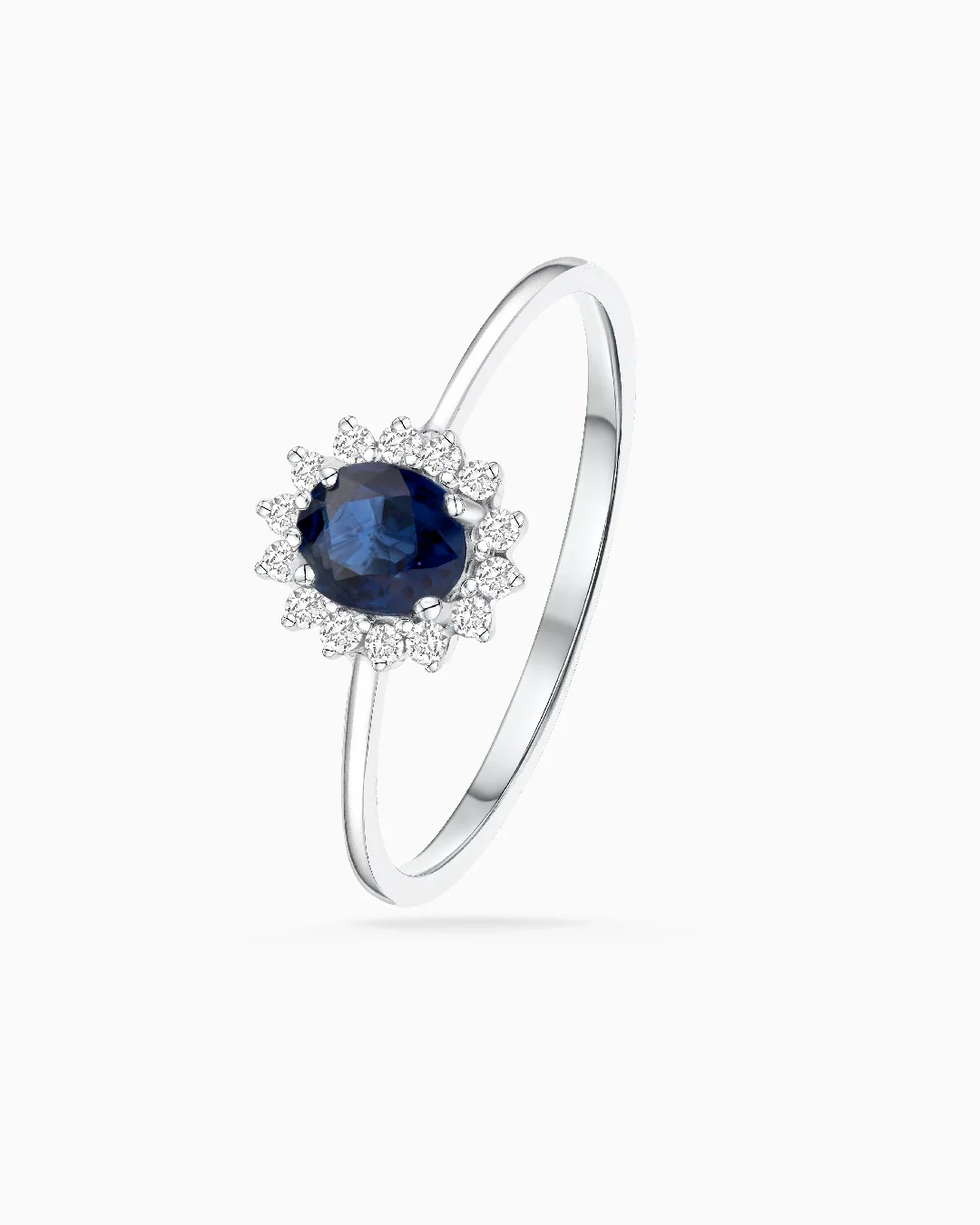 Sortija Dalia de Zafiro y Diamantes en Oro Blanco de 18 Kt - Image 6