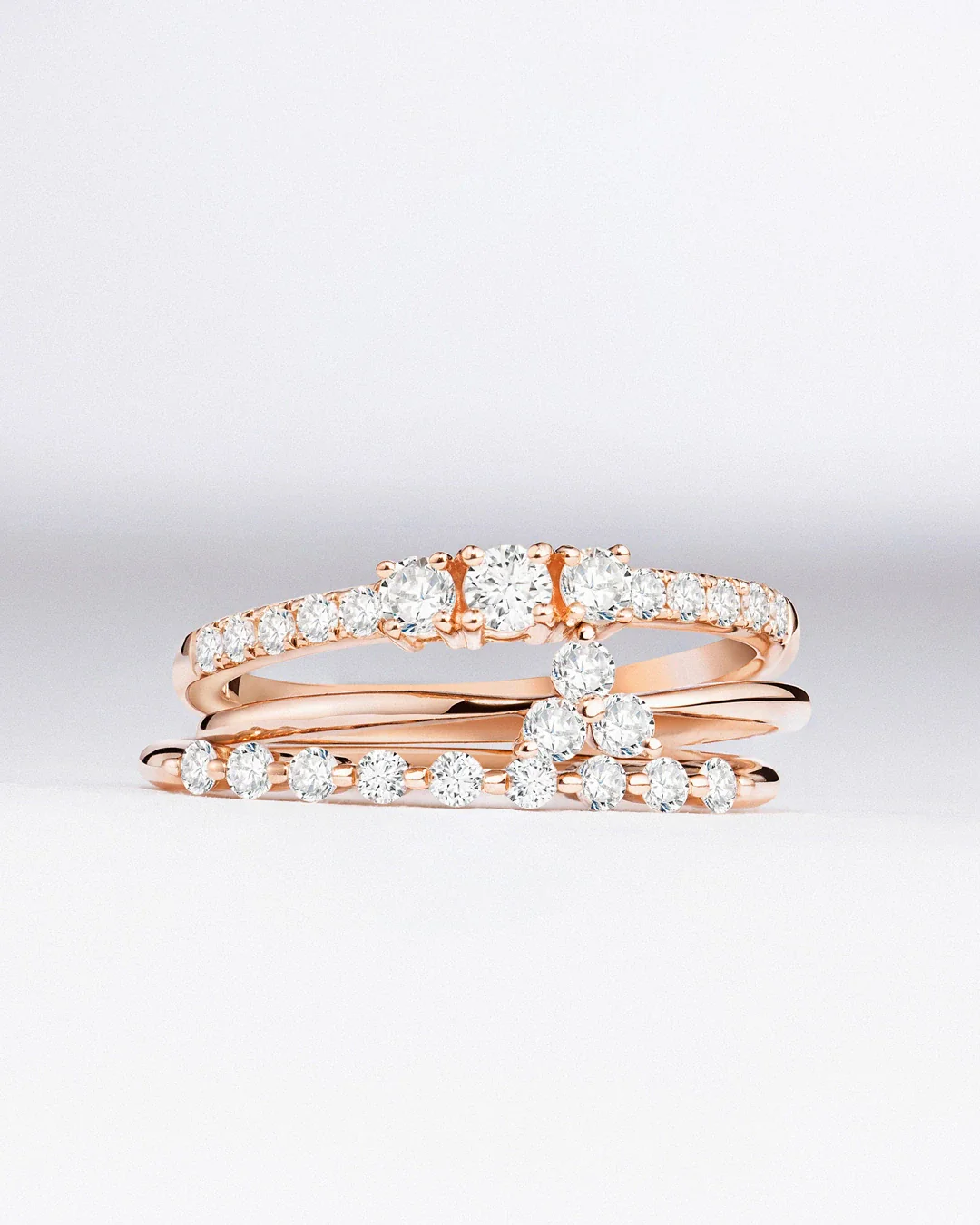 Sortija Diamonds Waterfall de Diamantes en Oro Rosa de 18 Kt - Image 5