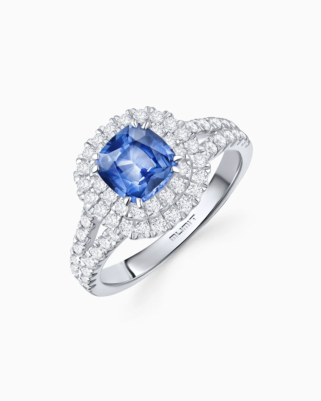 Sortija Dreams of Ceylon de Zafiro Talla Cushion y Diamantes en Oro Blanco de 18 Kt - Image 3