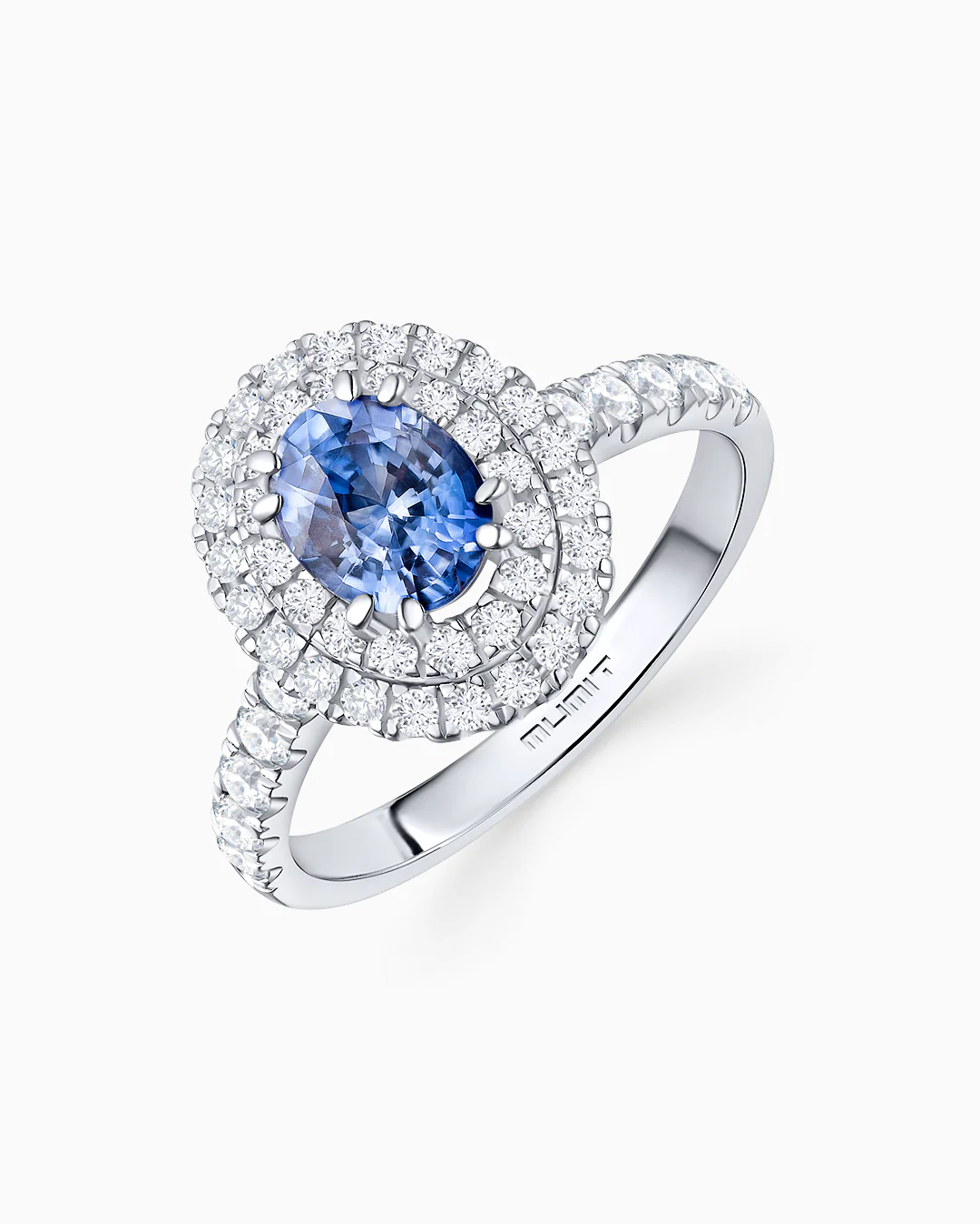 Sortija Dreams of Ceylon de Zafiro Talla Oval y Diamantes en Oro Blanco de 18 Kt - Image 3