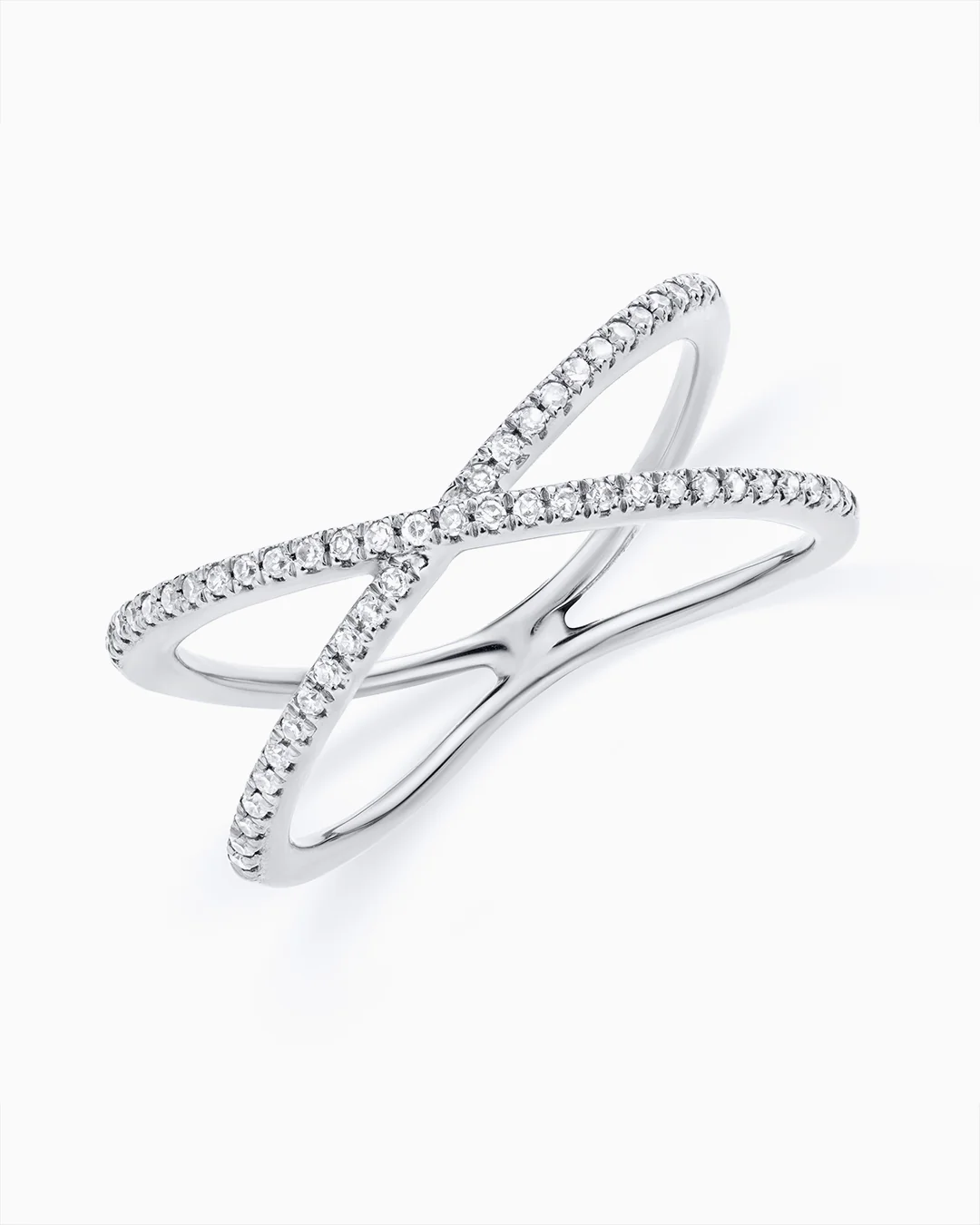Sortija Duo de Diamantes en Oro Blanco de 18 Kt
