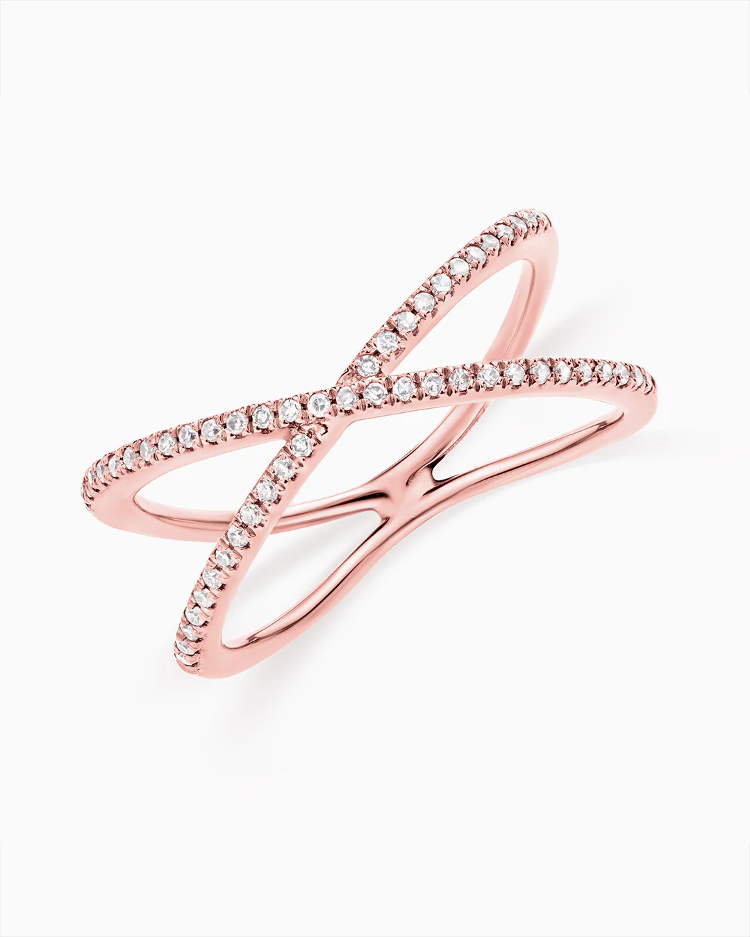 Sortija Duo de Diamantes en Oro Rosa de 18 Kt