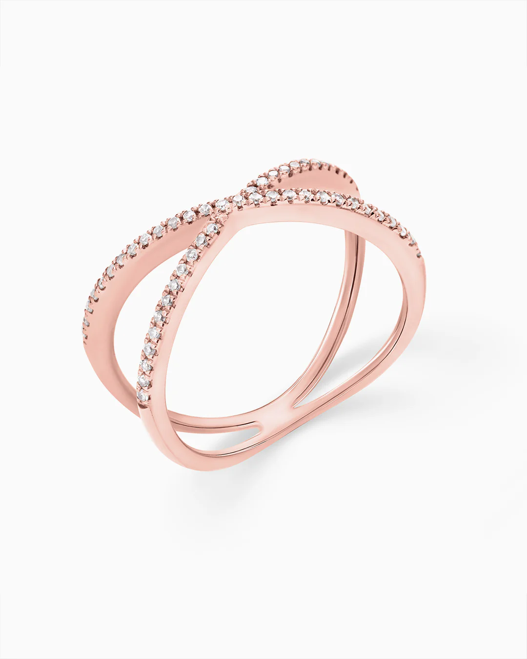 Sortija Duo de Diamantes en Oro Rosa de 18 Kt - Image 4