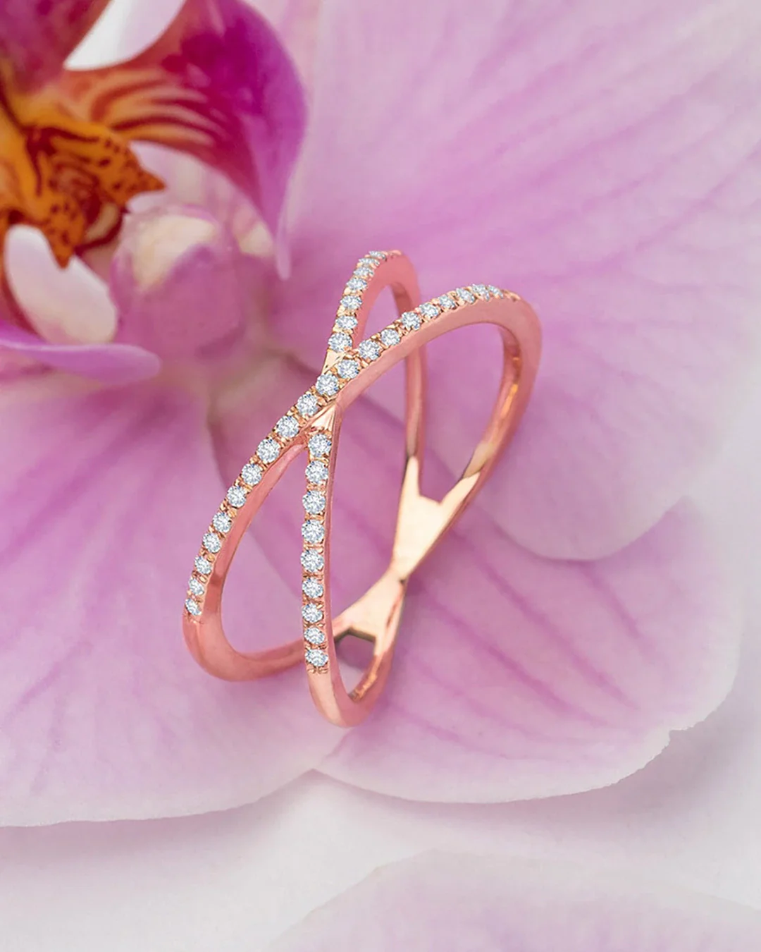 Sortija Duo de Diamantes en Oro Rosa de 18 Kt - Image 5