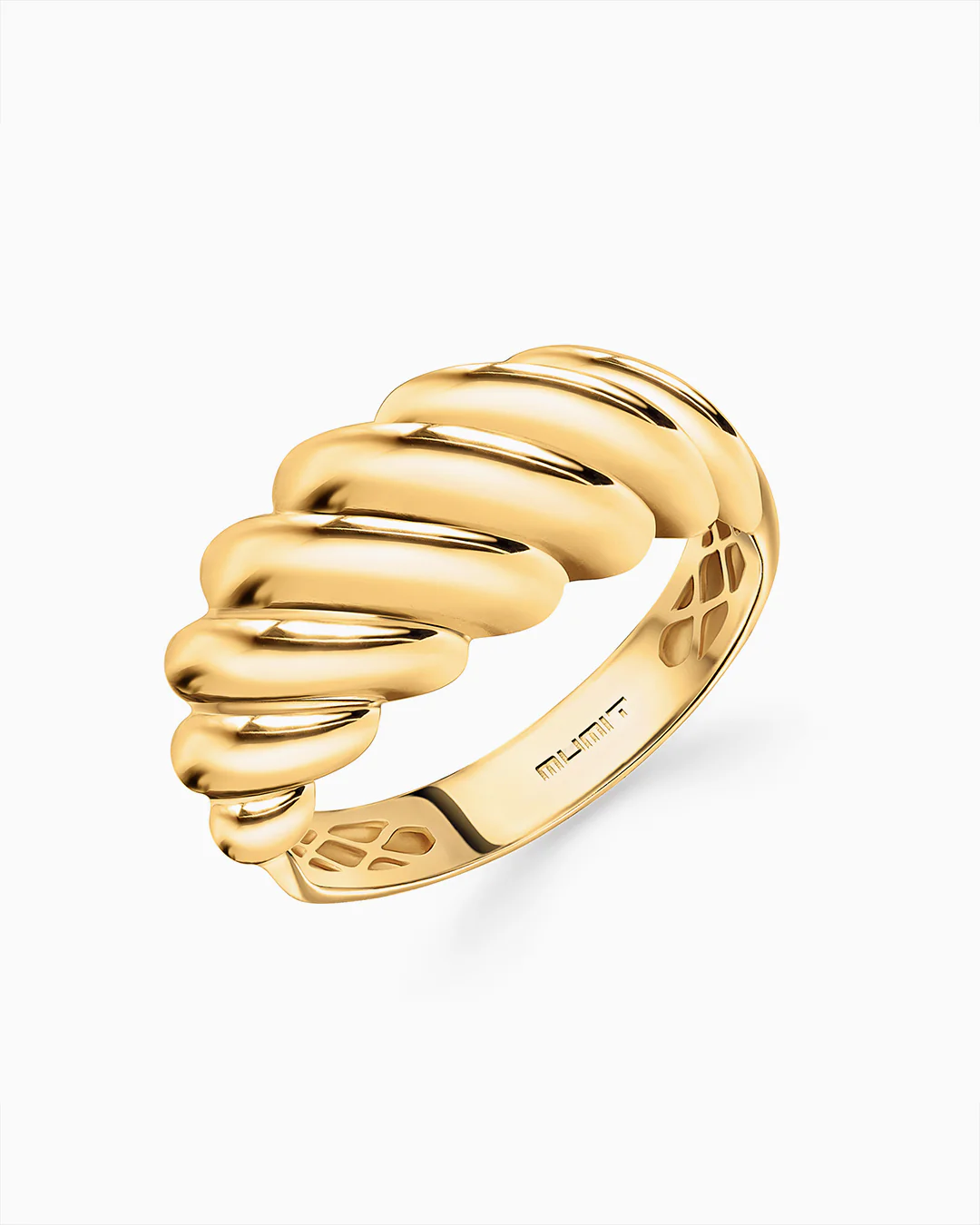 Sortija Duomo Twist L en Oro Amarillo de 18 Kt