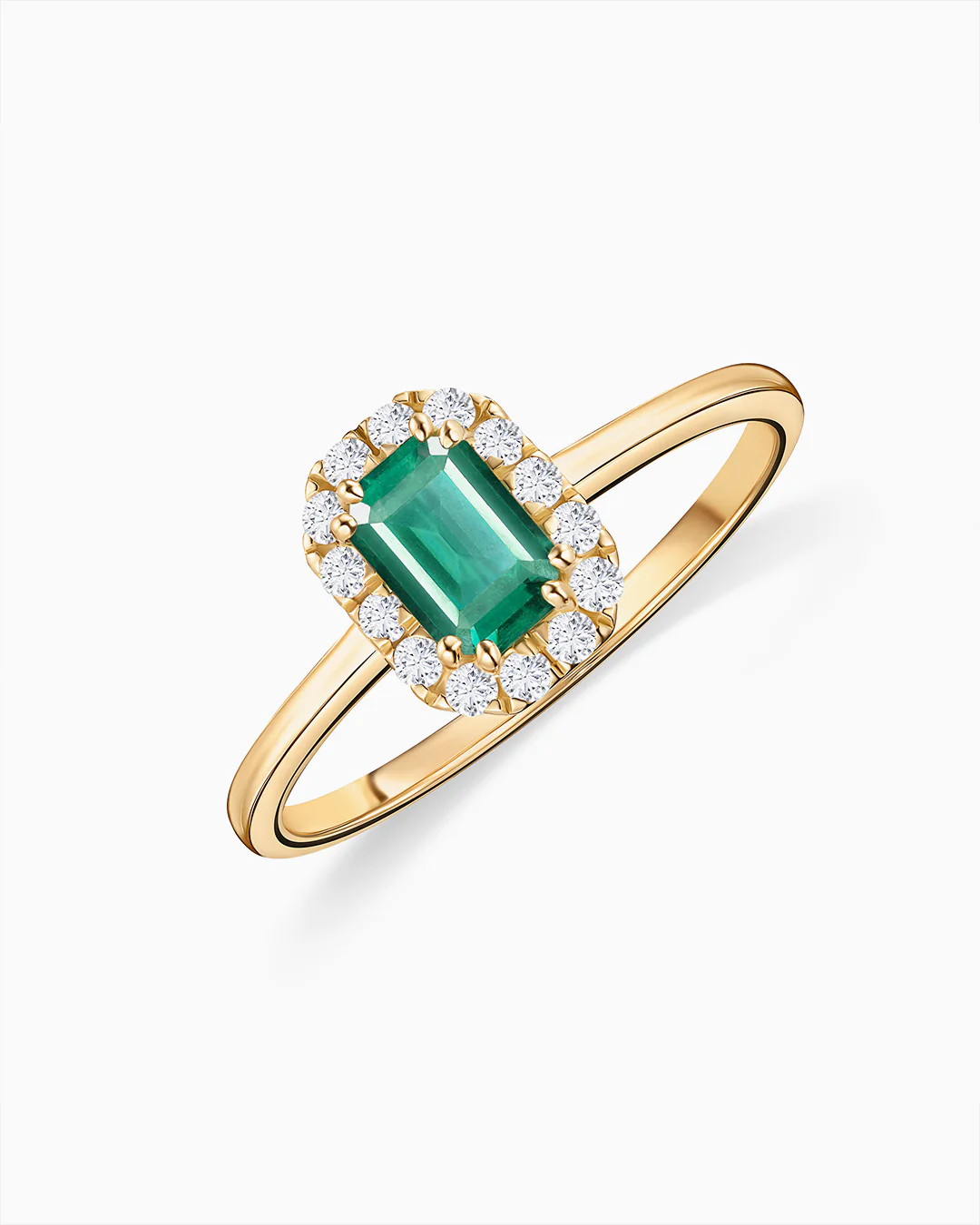 Sortija Elizabeth de Esmeralda y Diamantes en Oro Amarillo de 18 Kt - Image 3