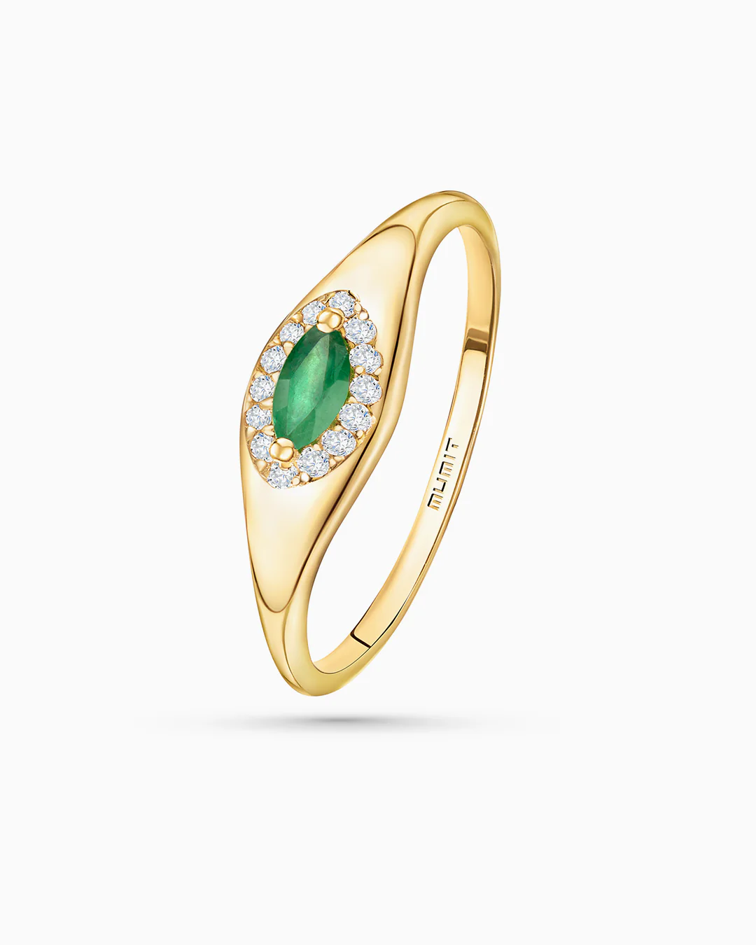 Sortija Ever de Esmeralda y Diamantes en Oro Amarillo de 18 Kt - Image 4