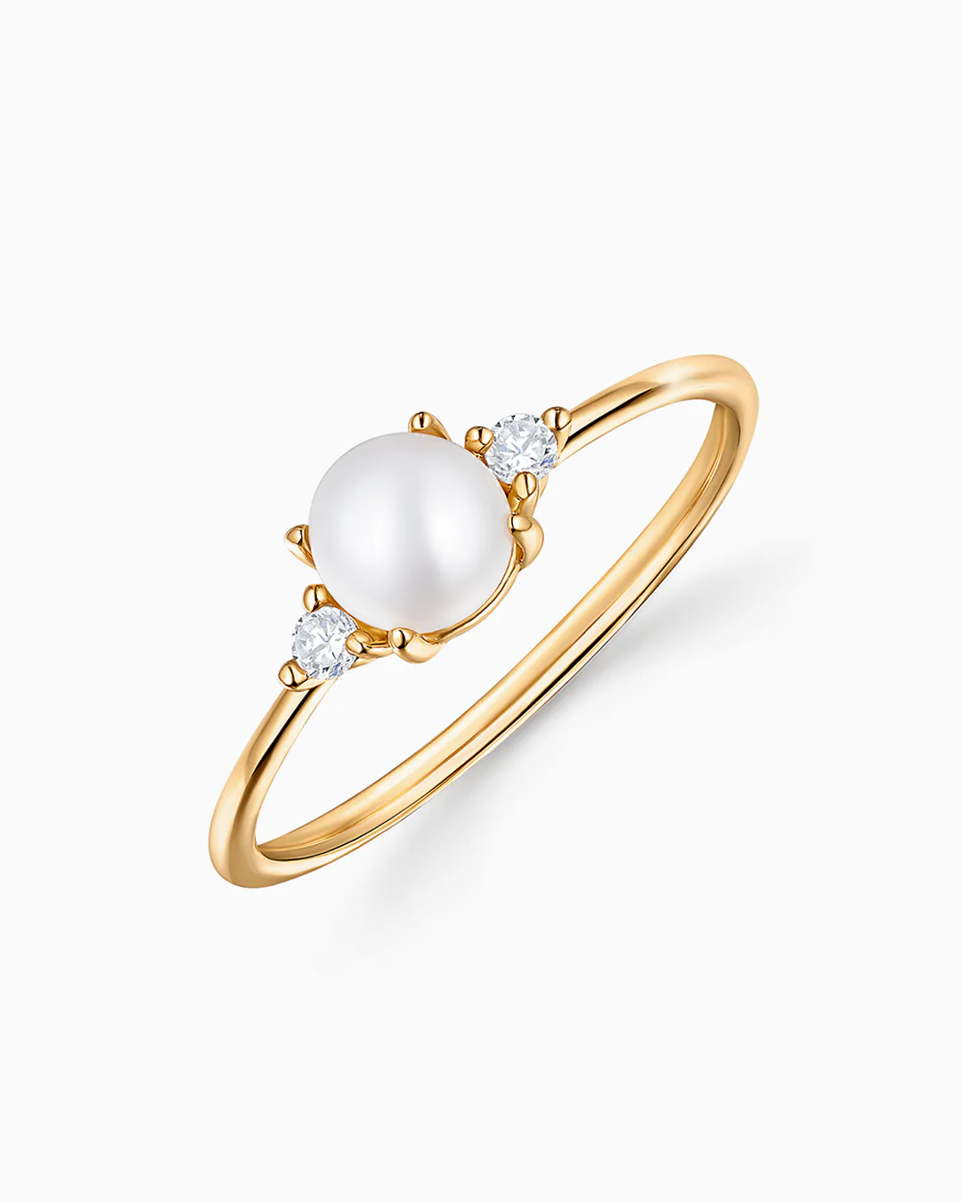 Sortija Holly de Perla y Diamantes en Oro Amarillo de 18 Kt - Image 4
