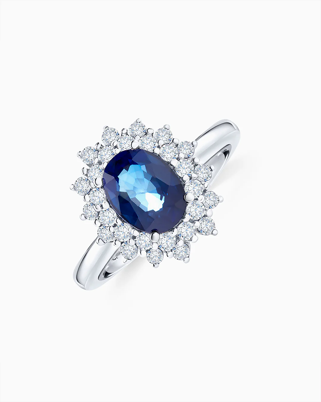 Sortija Irina de Zafiro y Diamantes en Oro Blanco de 18 Kt - Image 4